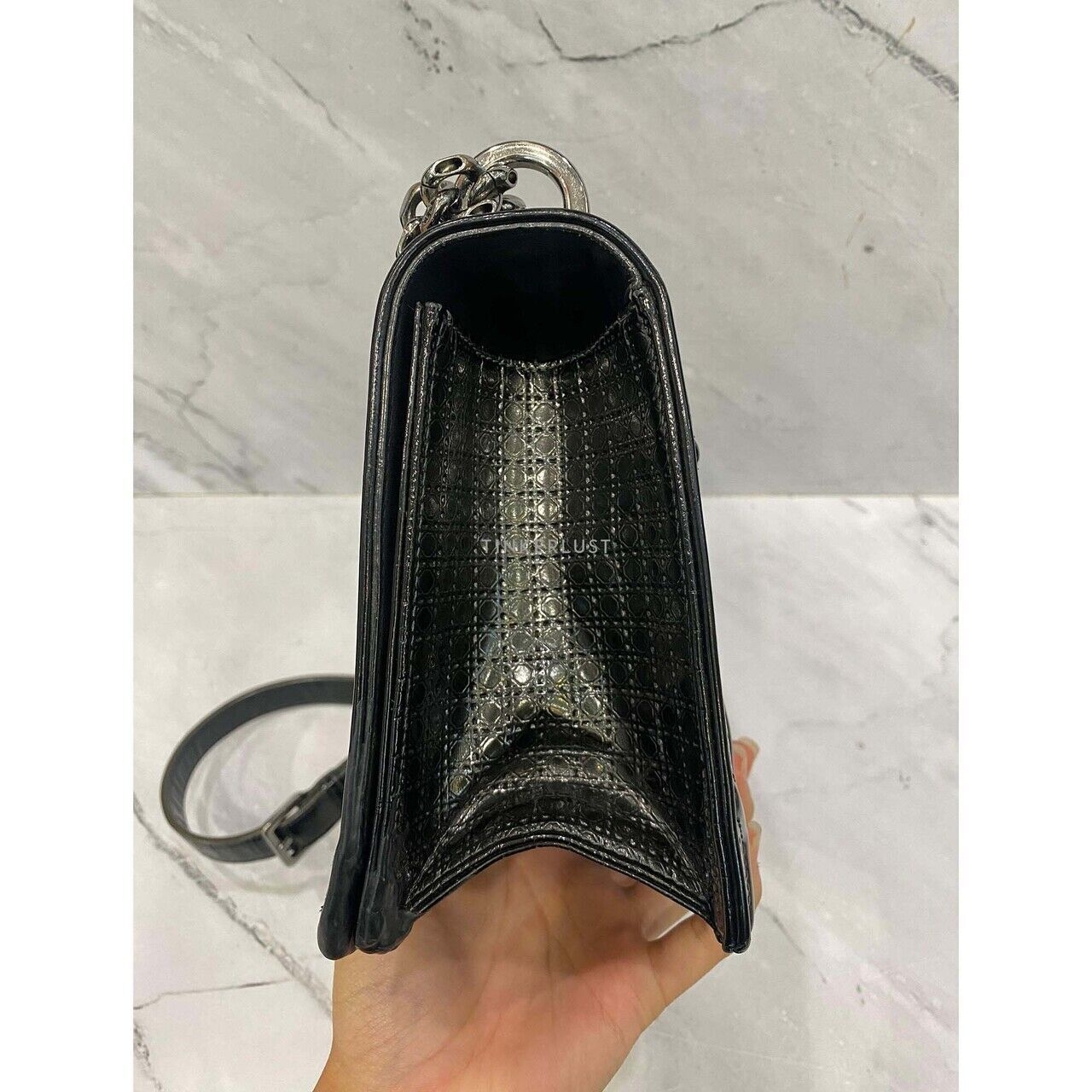 Christian Dior Diorama Medium Black Metalic SHW 2017 Shoulder Bag