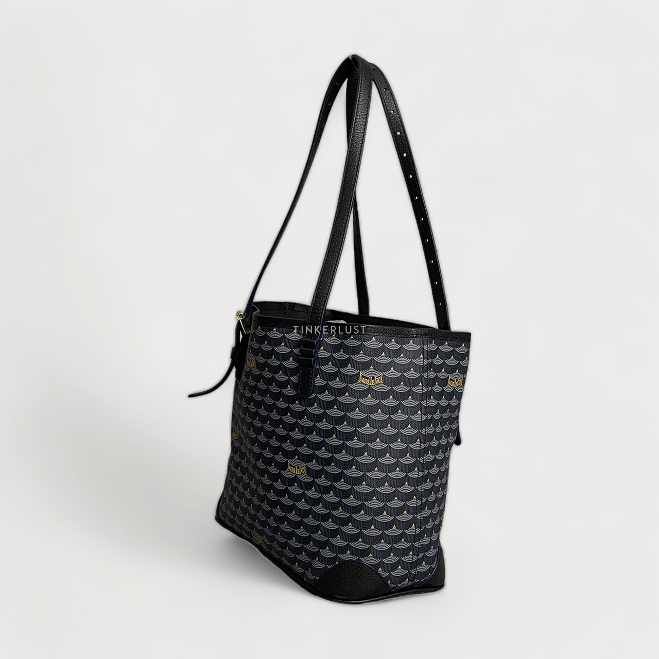 Faure Le Page Daily Battle 27 Navy Canvas GHW Tote Bag