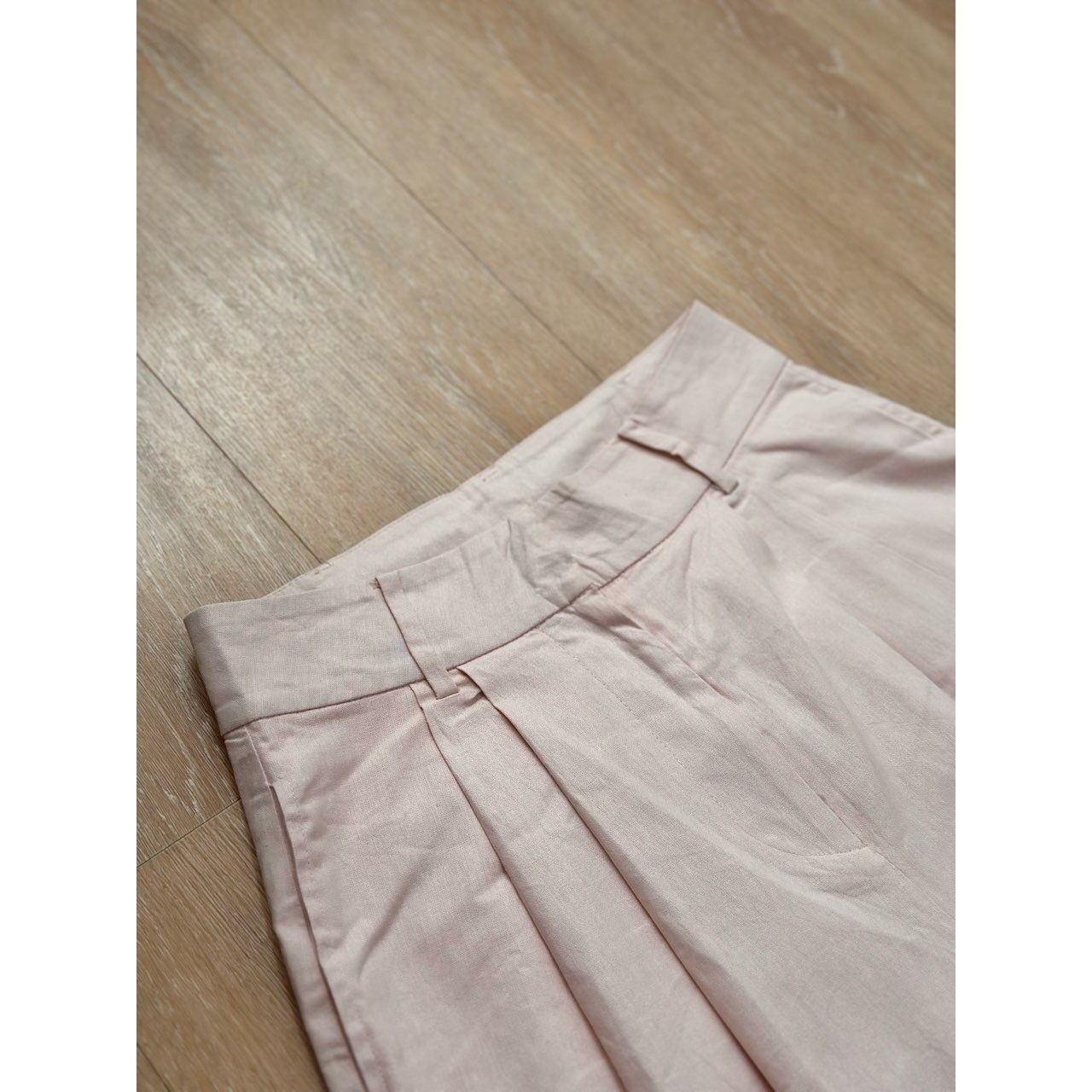 Cotton Ink Soft Pink Linen Long Pants