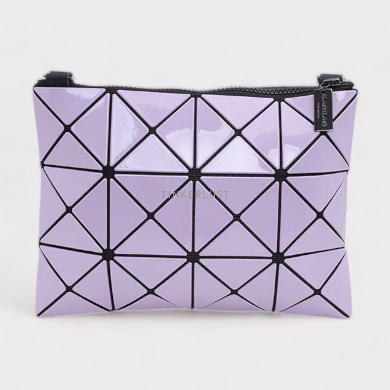 Bao Bao Issey Miyake Lucent Zipped Crossbody Bag in Light Lavender/Dark Lavender