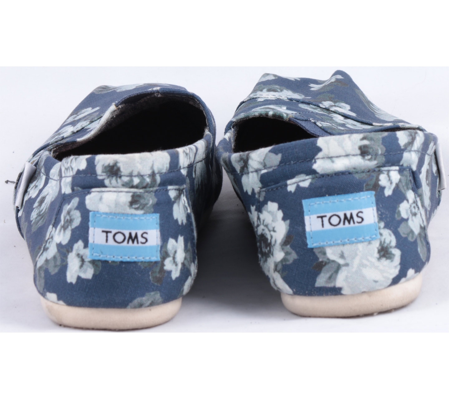 Toms Dark Blue Floral Flats