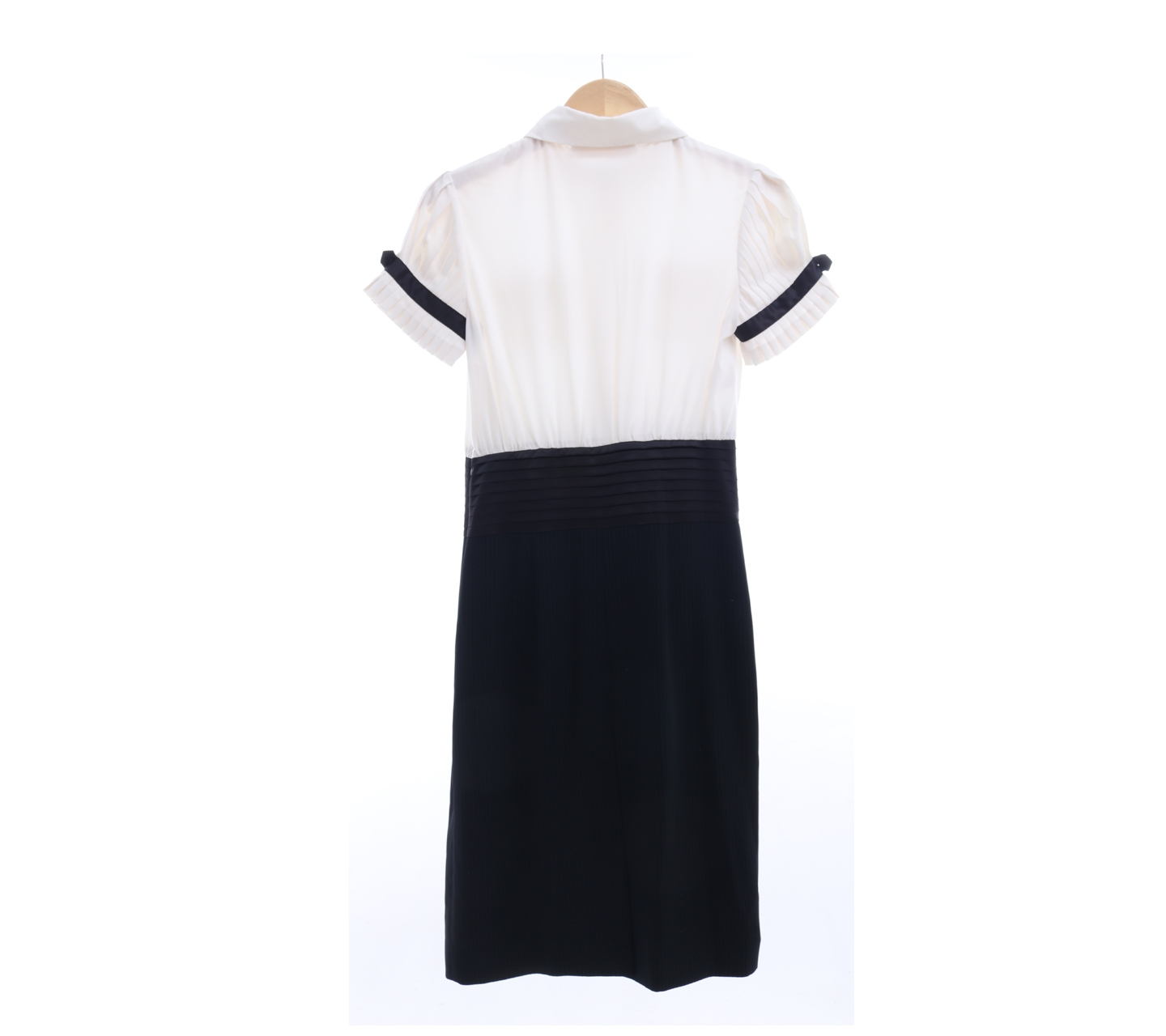Cocoon Off White And Black Midi Dress