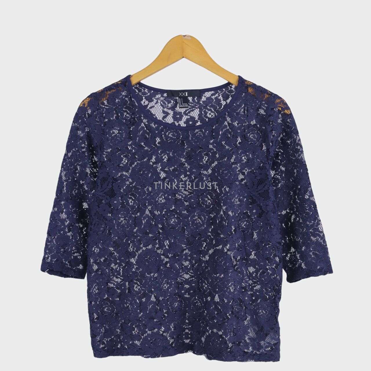 Forever 21 Navy Lace Blouse