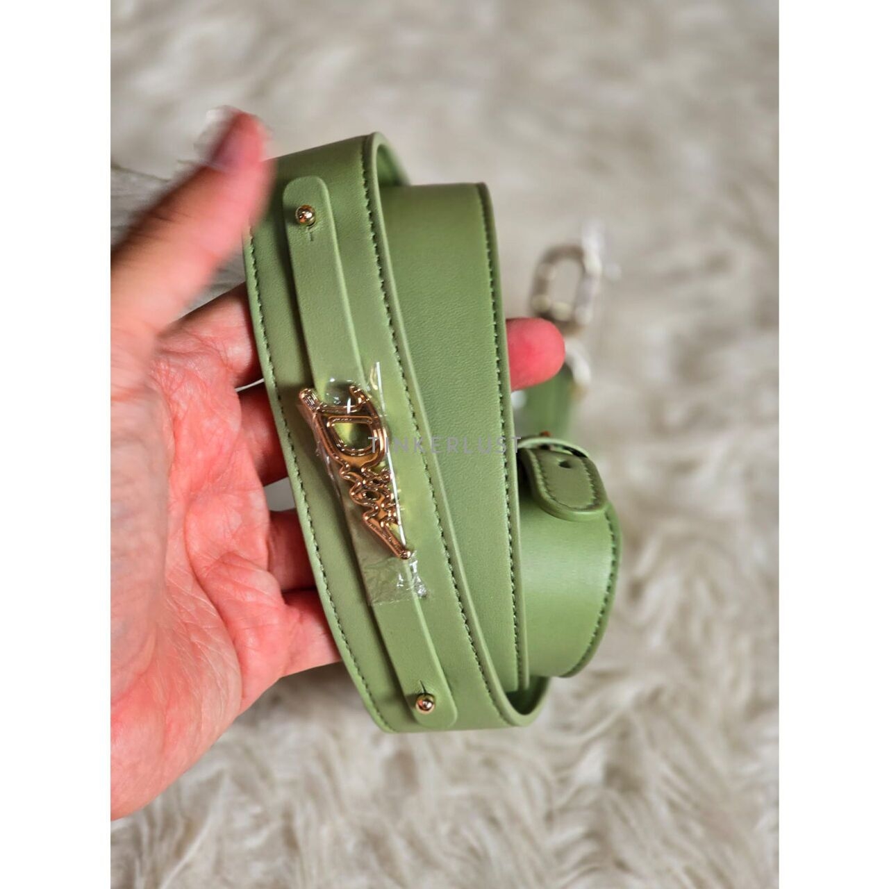 Christian Dior Green Small Pin GHW Satchel