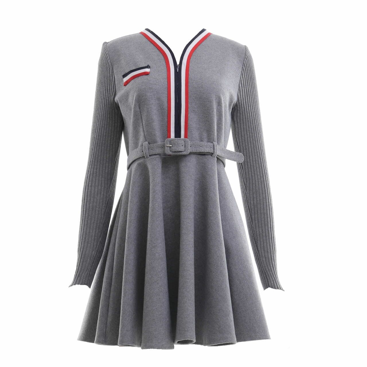Thom Browne. Grey Mini Dress