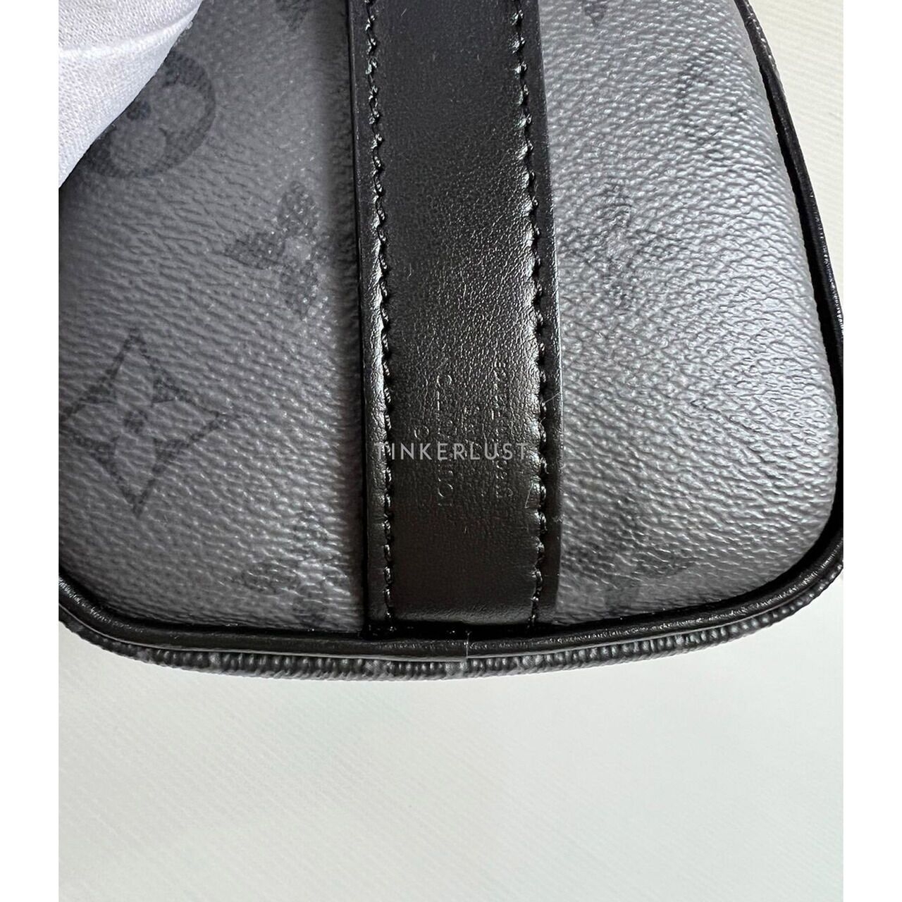 Louis Vuitton Keepall Bandouliere 25 Monogram Eclipse Chip Satchel