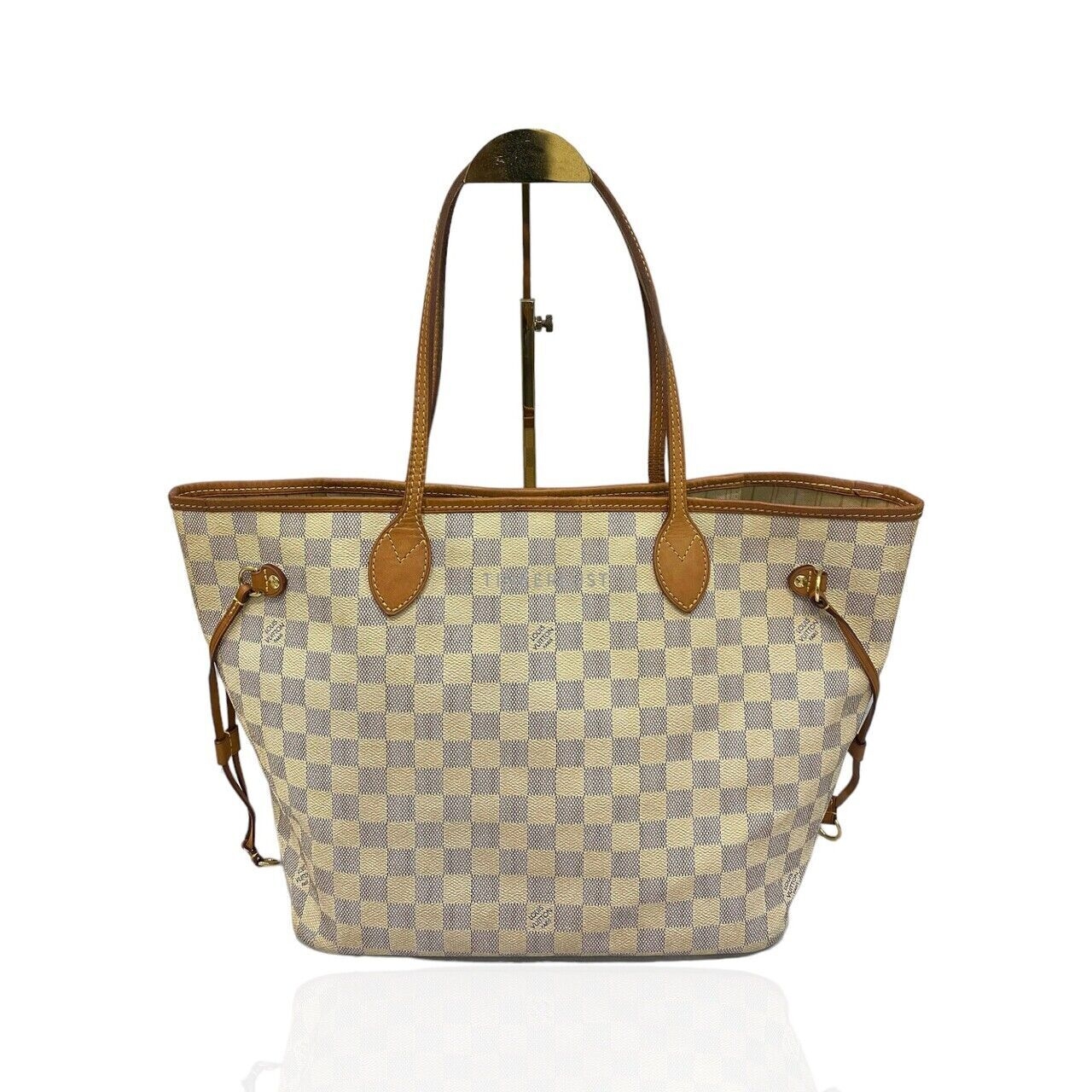 Louis Vuitton Neverfull MM Damier Azur GHW 2010 Tote Bag