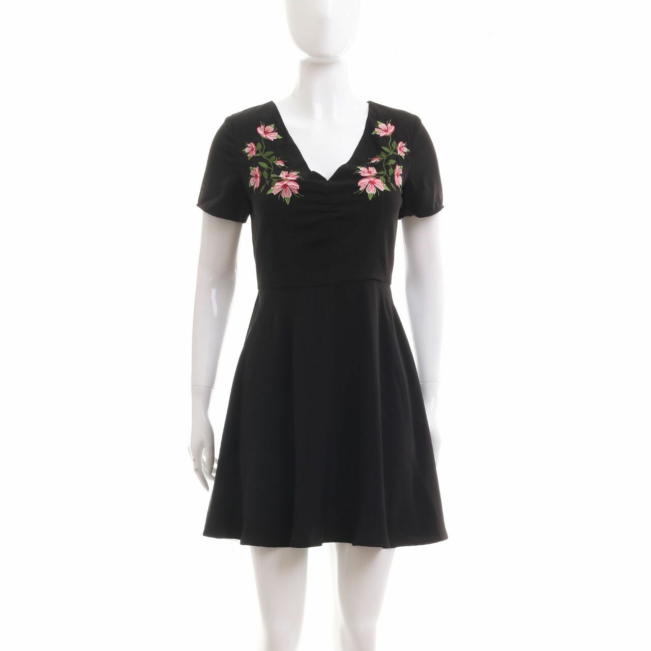 Something Borrowed Black Floral Mini Dress