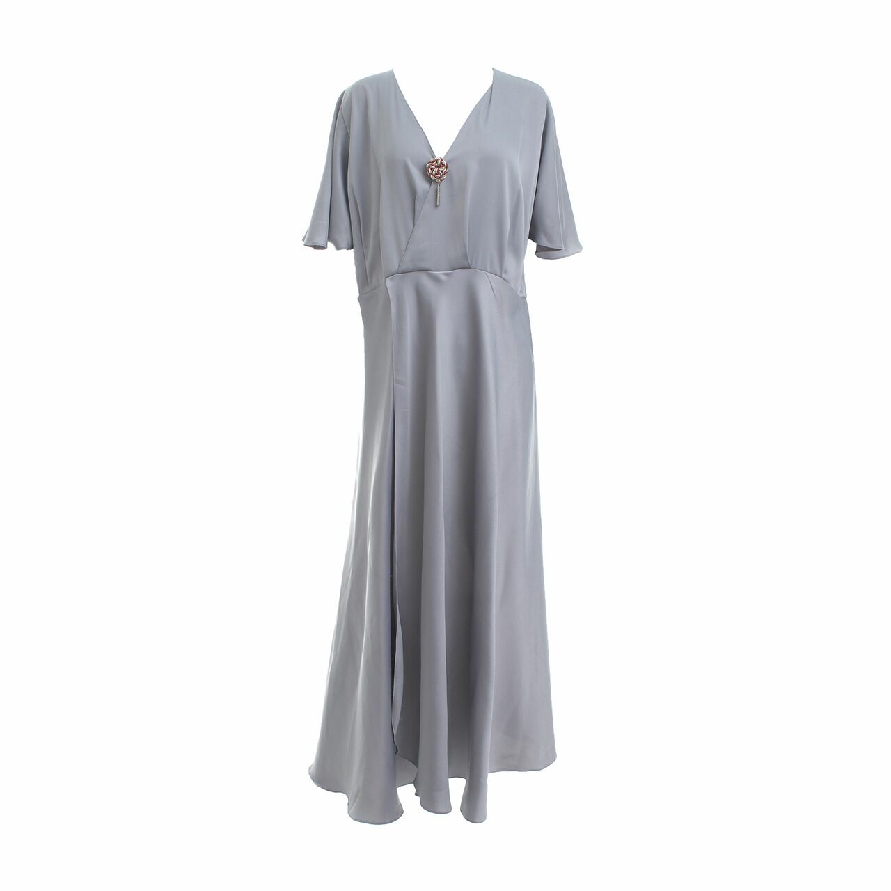MARLEN Grey Midi Dress