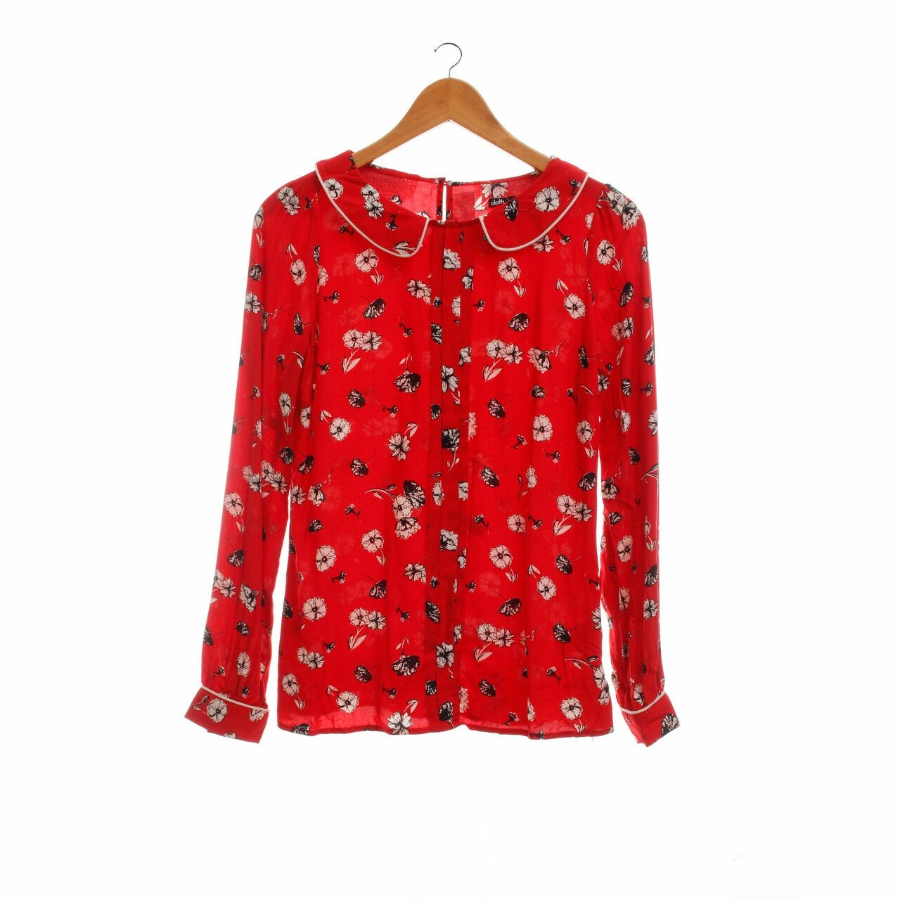 Dotti Red Floral Blouse