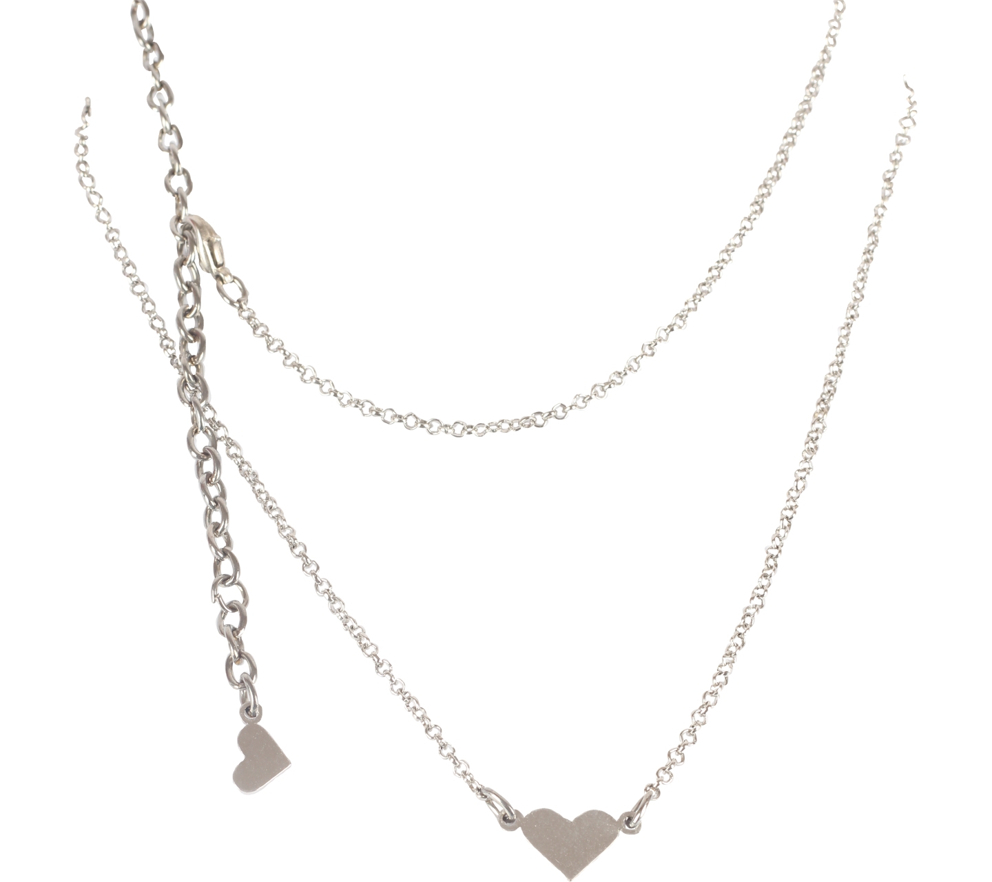 Krom Collective White Gold Love Necklace Jewellery