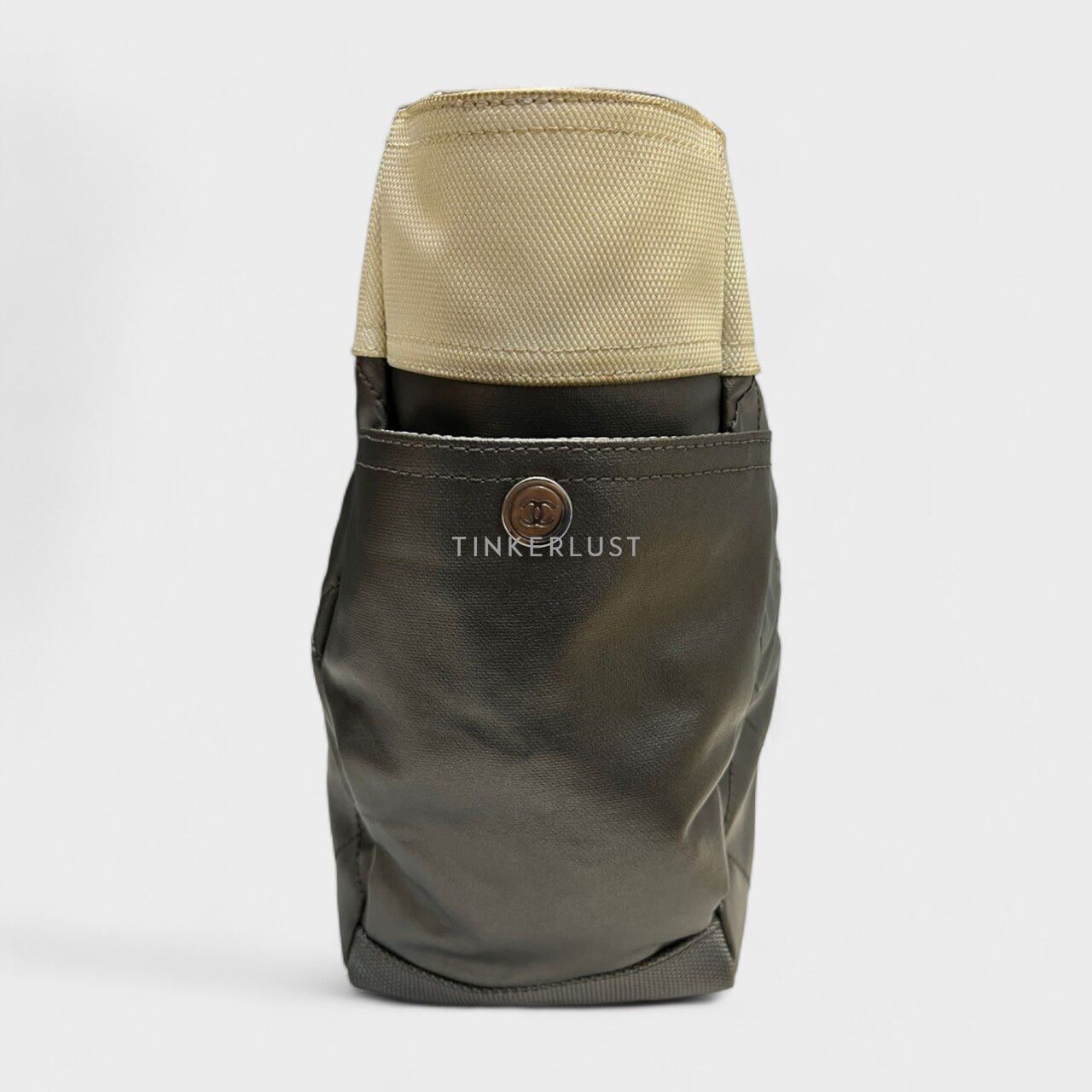 Chanel Biaritz MM Dark Grey & Ivory #11 SHW Shoulder Bag