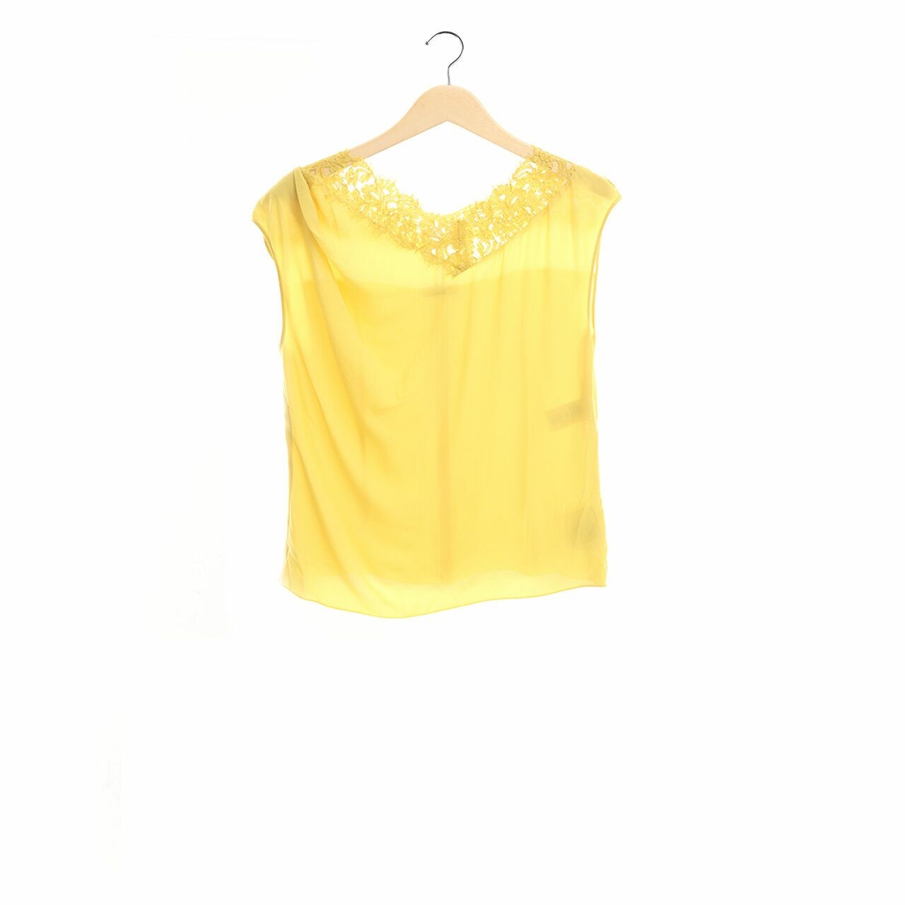 Nina Ricci Yellow Lace Sleeveless	