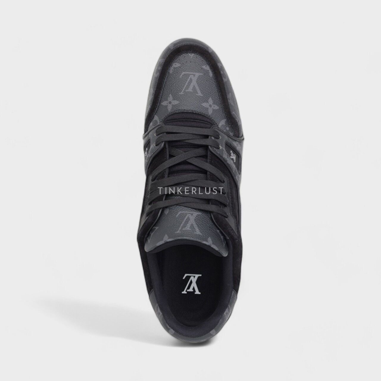Louis Vuitton Men Trainer Black Monogram Canvas Sneakers
