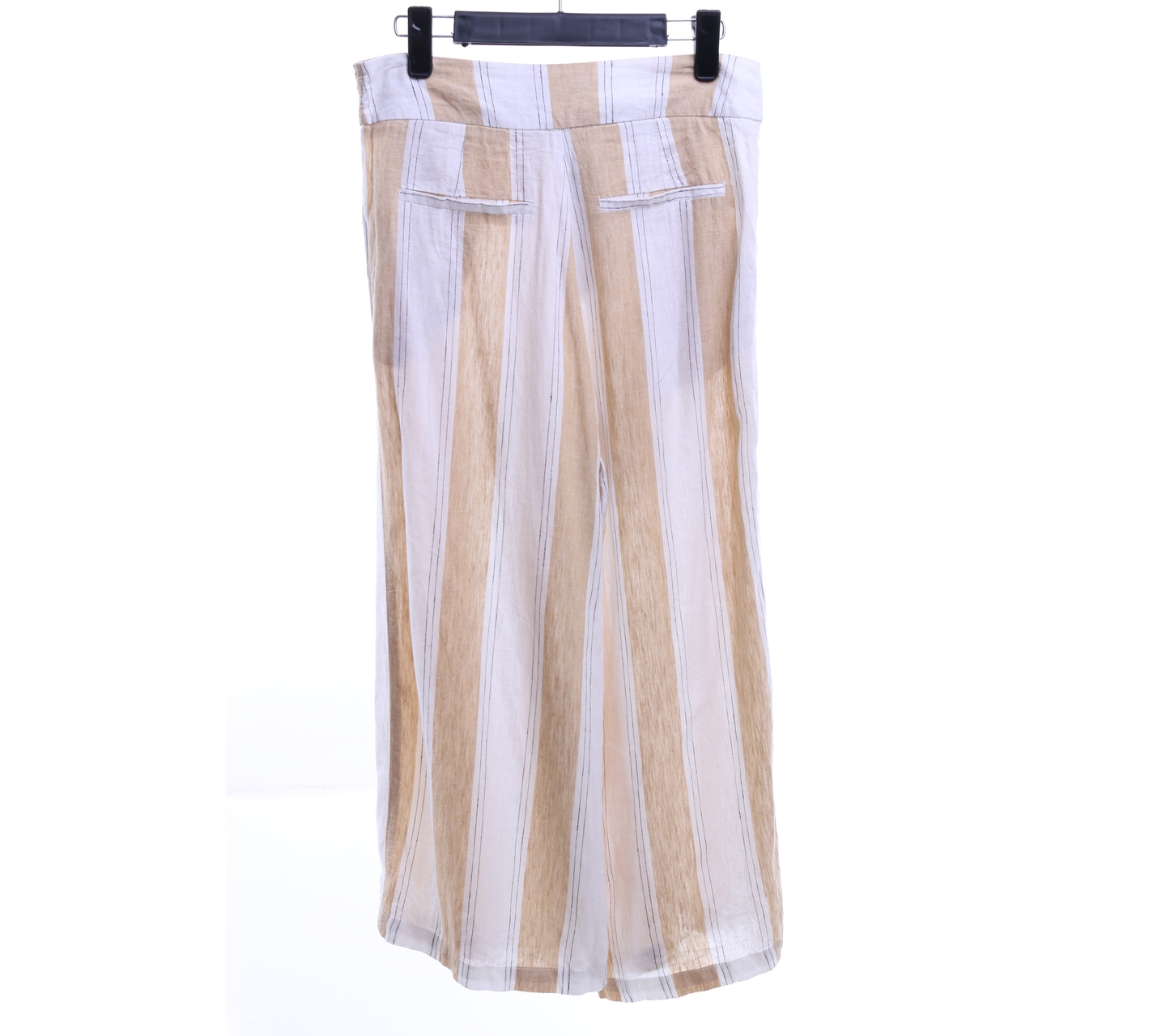 Glassons White And Brown Striped Culottes Long Pants