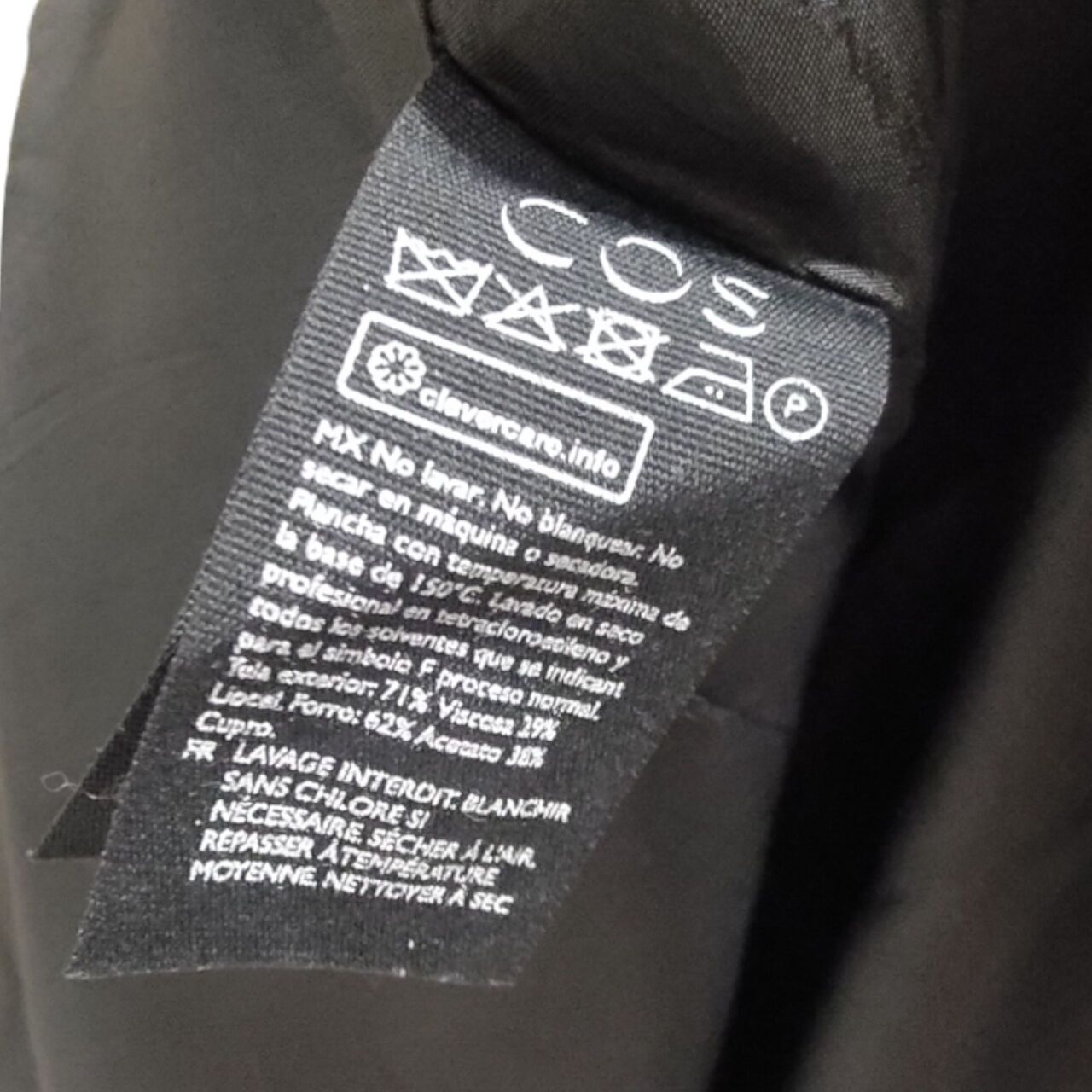 COS Handkerchief Print Black Midi Dress