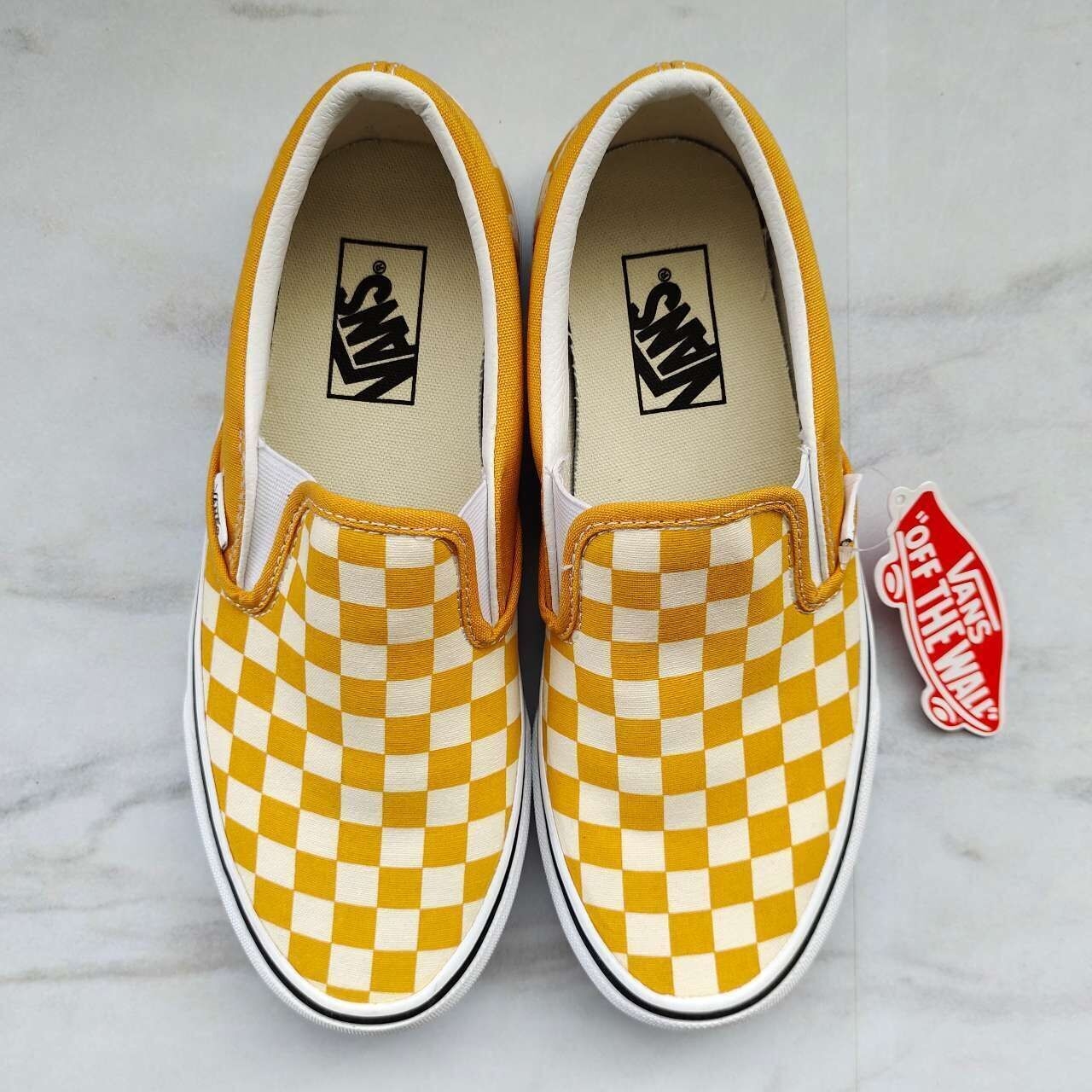 Vans Checkerboard Slip On Golden Yellow