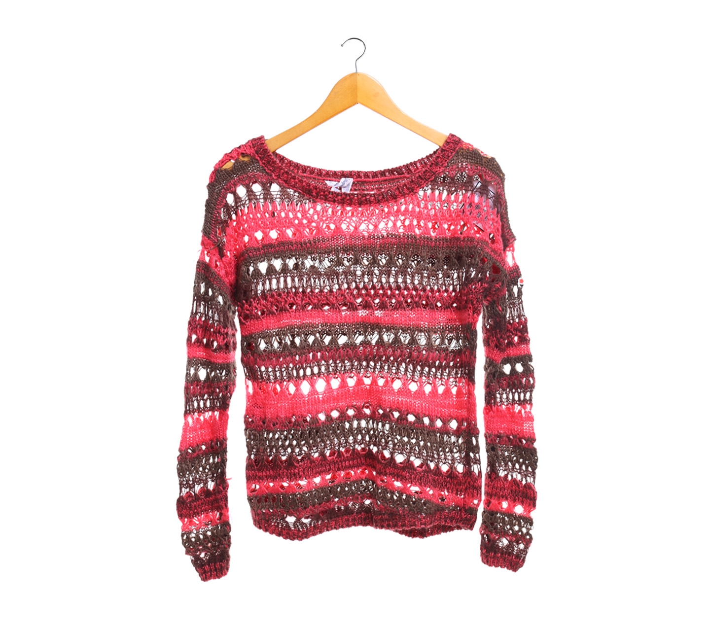 Aeropostale Pink And Grey Knit Sweater