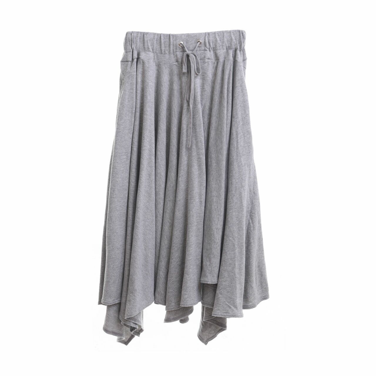 Merci Beaucoup Grey Asymmetrical Midi Skirt