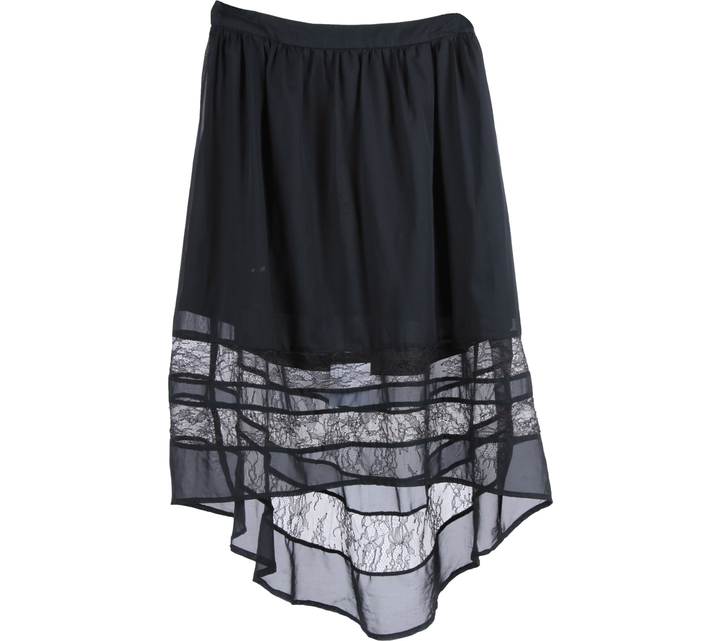 Selected Femme Black Lace Insert Skirt