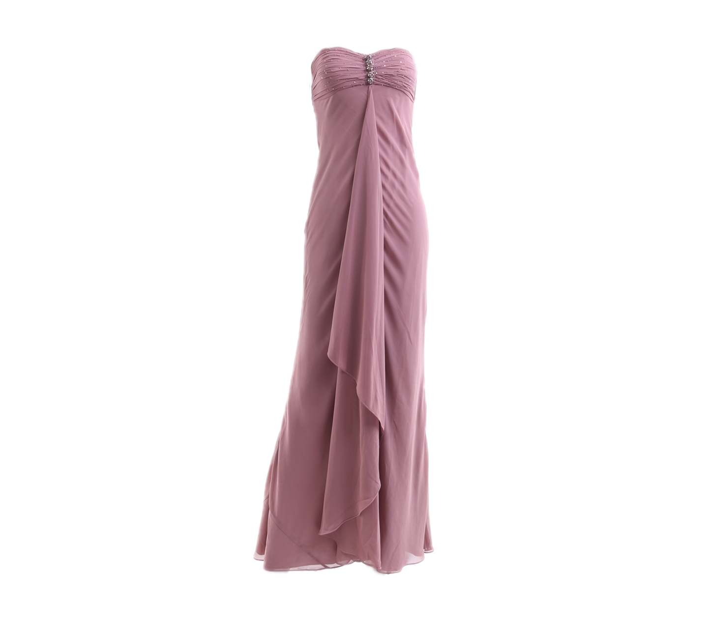 Fluorescence Dusty Pink Tube Long Dress