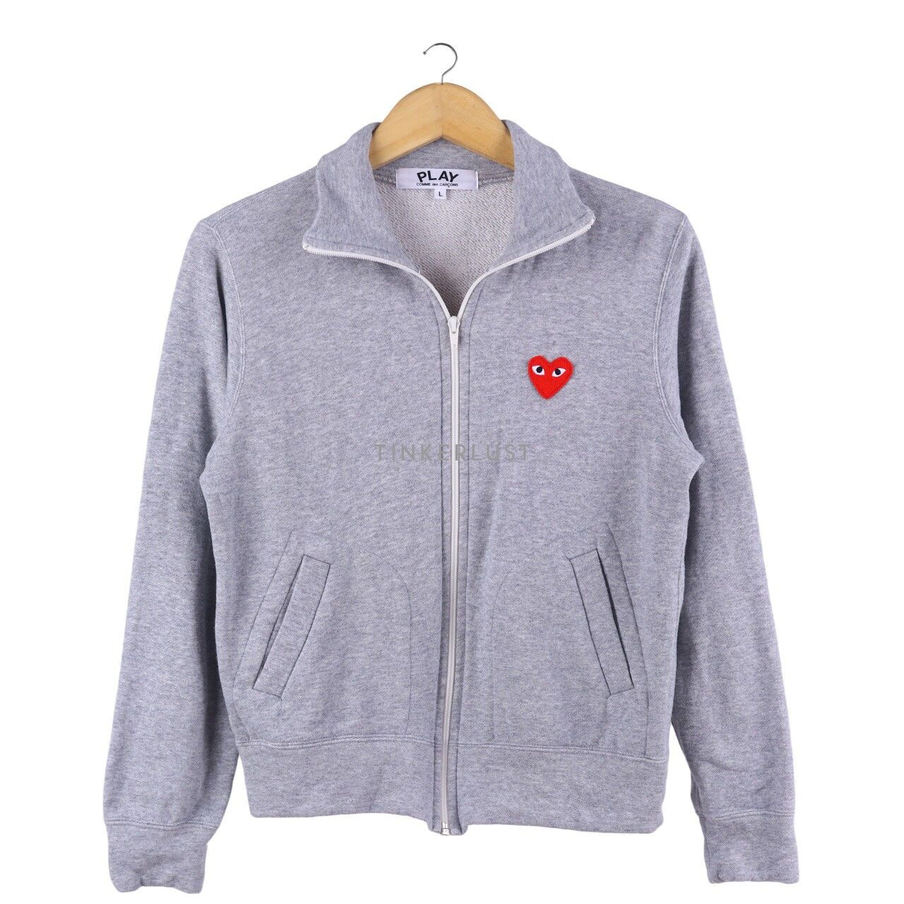 Play by Comme des Garcons Grey Fullzip Multiheart Jacket