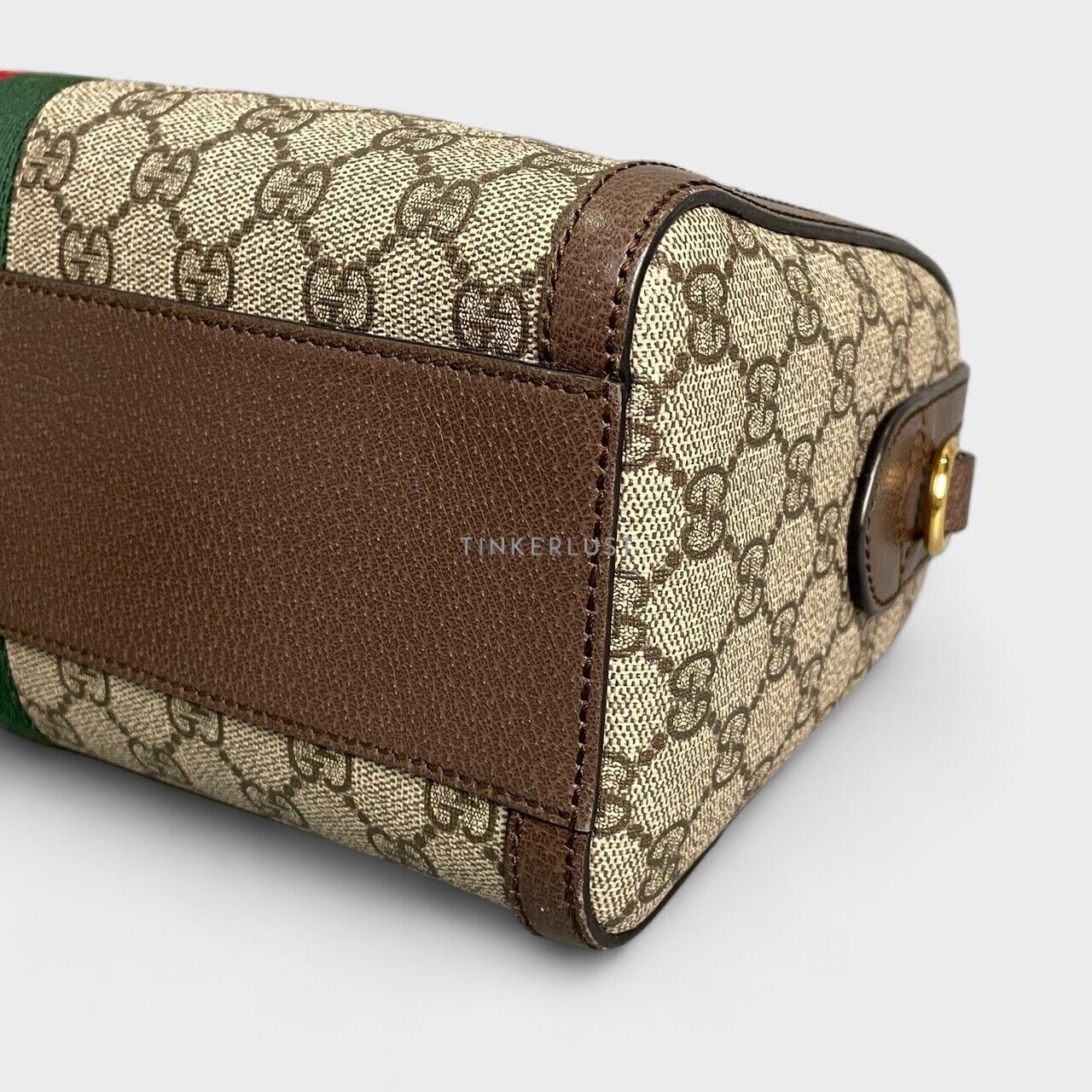 Gucci Ophidia GG Canvas Medium Top Handle Beige Satchel Bag 