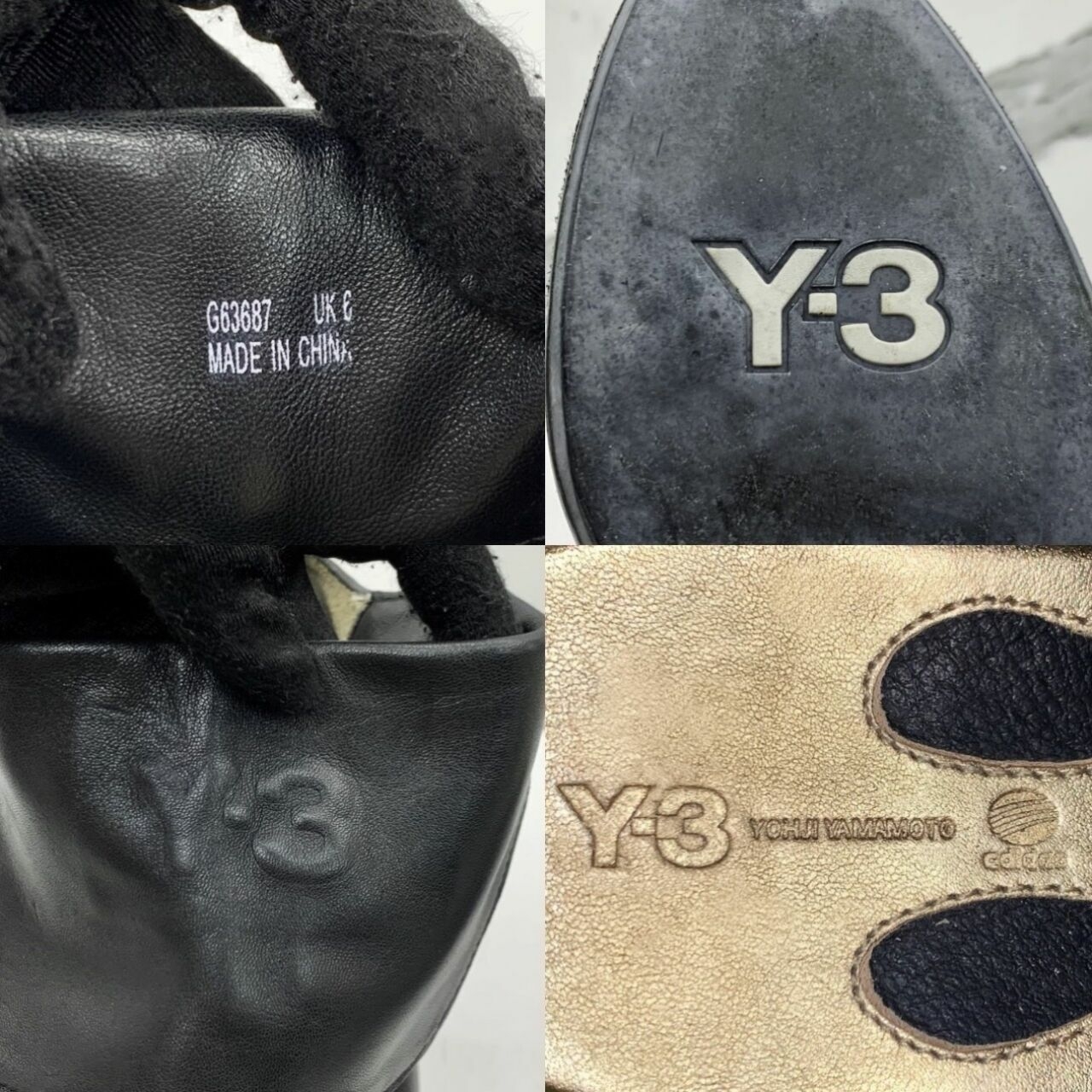 Y-3 Yohji Yamamoto X Adidas Black Leather Boots