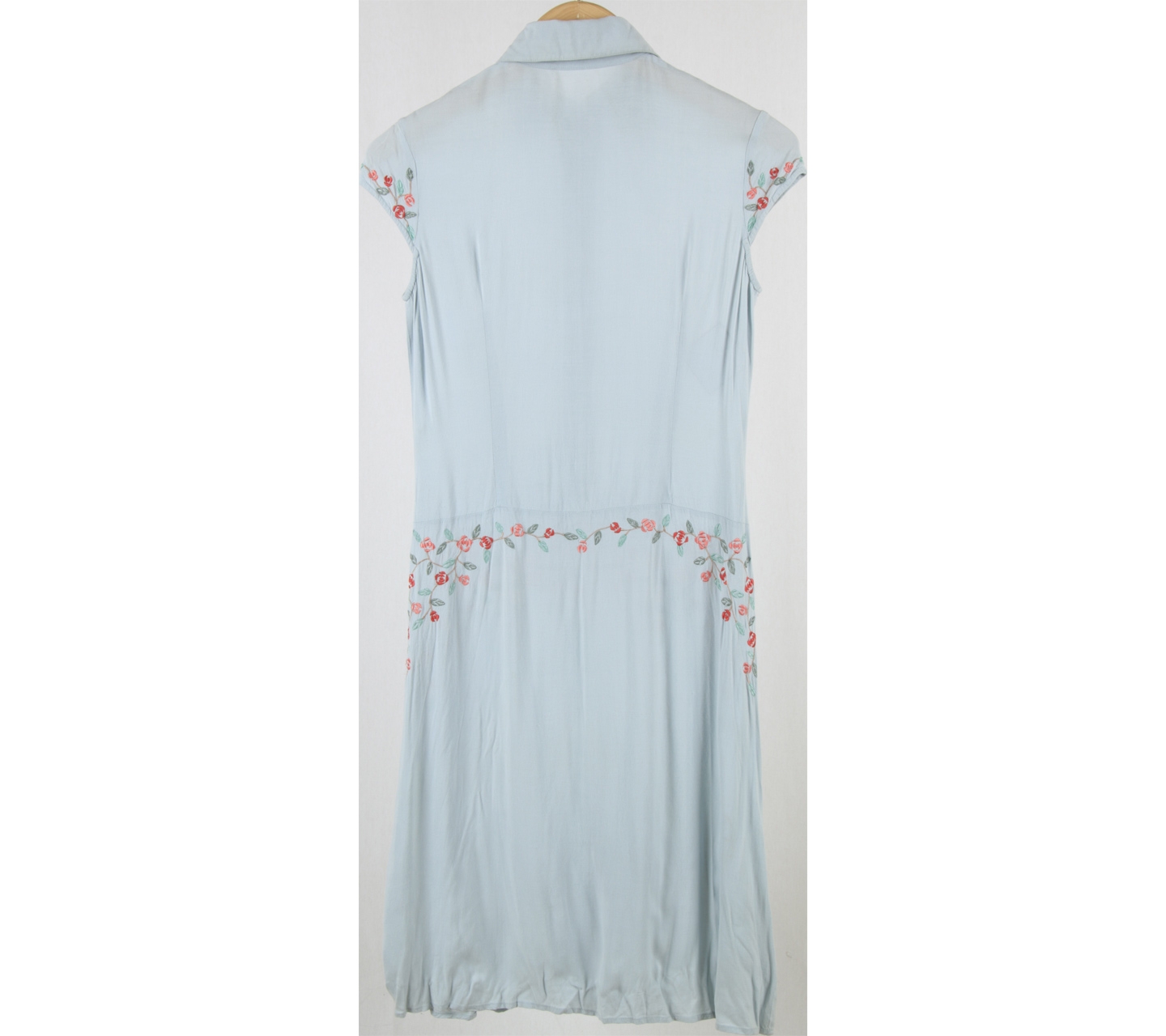Biyan Light Blue Floral Midi Dress