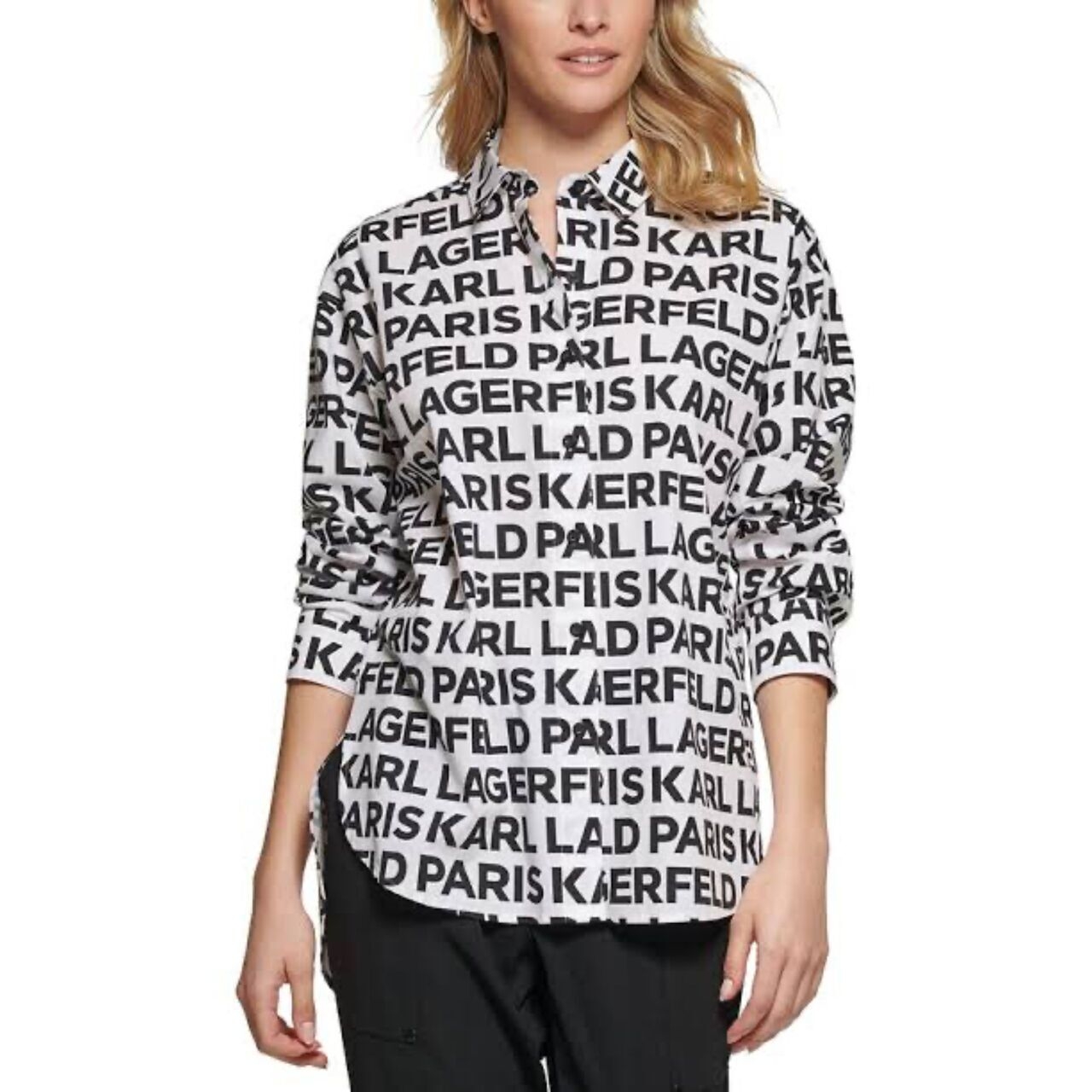 Karl Lagerfeld Paris All Over Logo Shirt