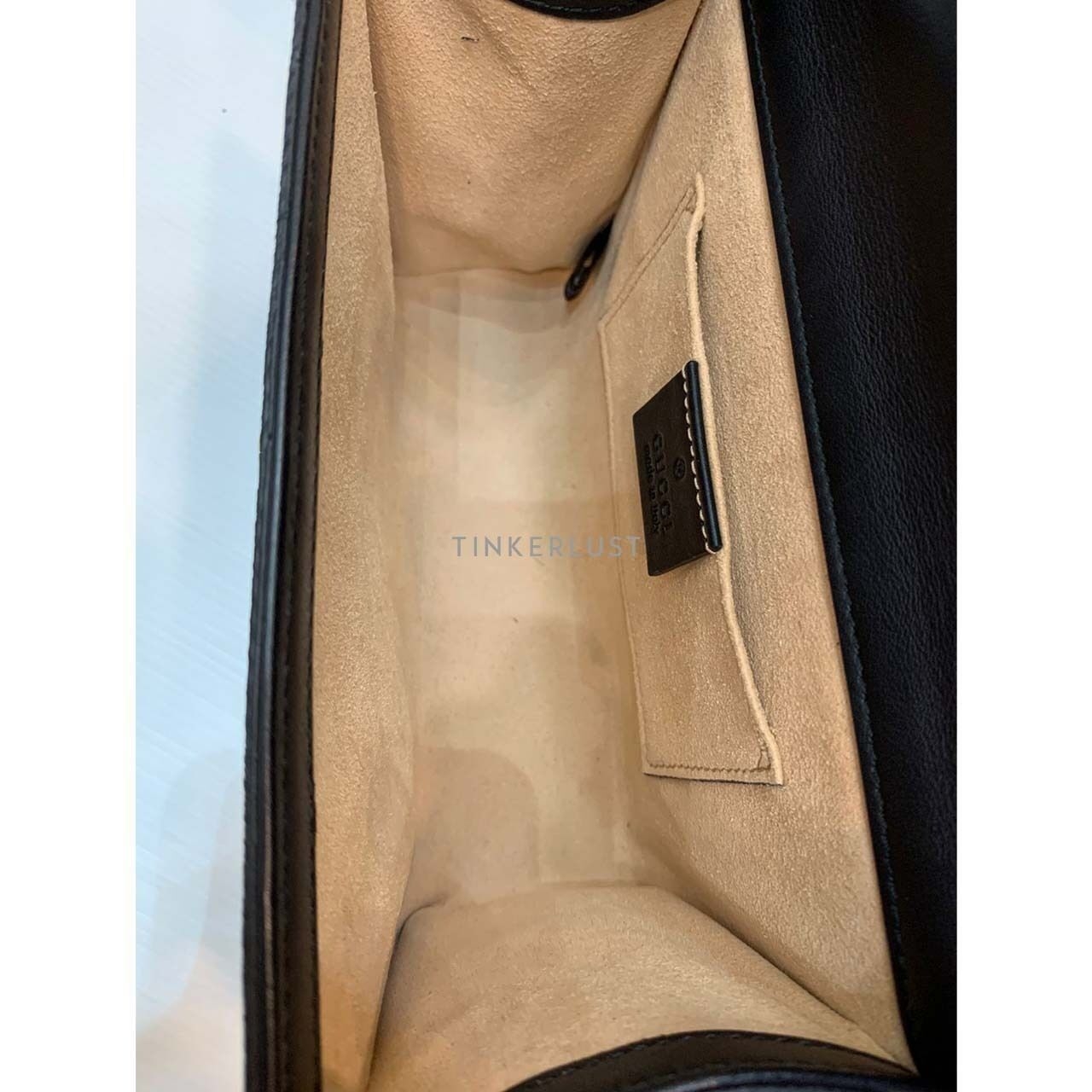 Gucci Padlock Mini Supreme Bee Leather Black GHW Shoulder Bag