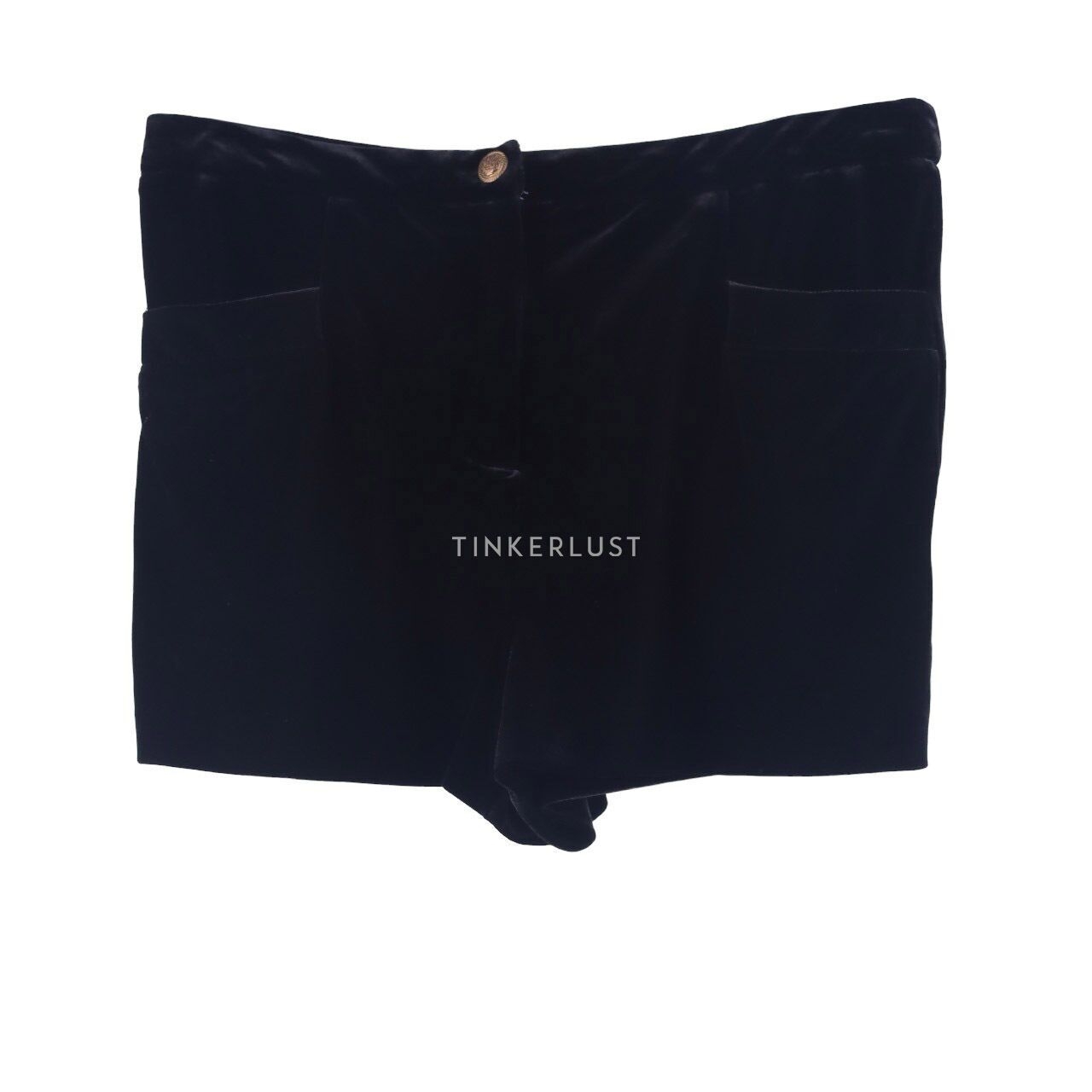 Topshop Black Velvet Short Pants