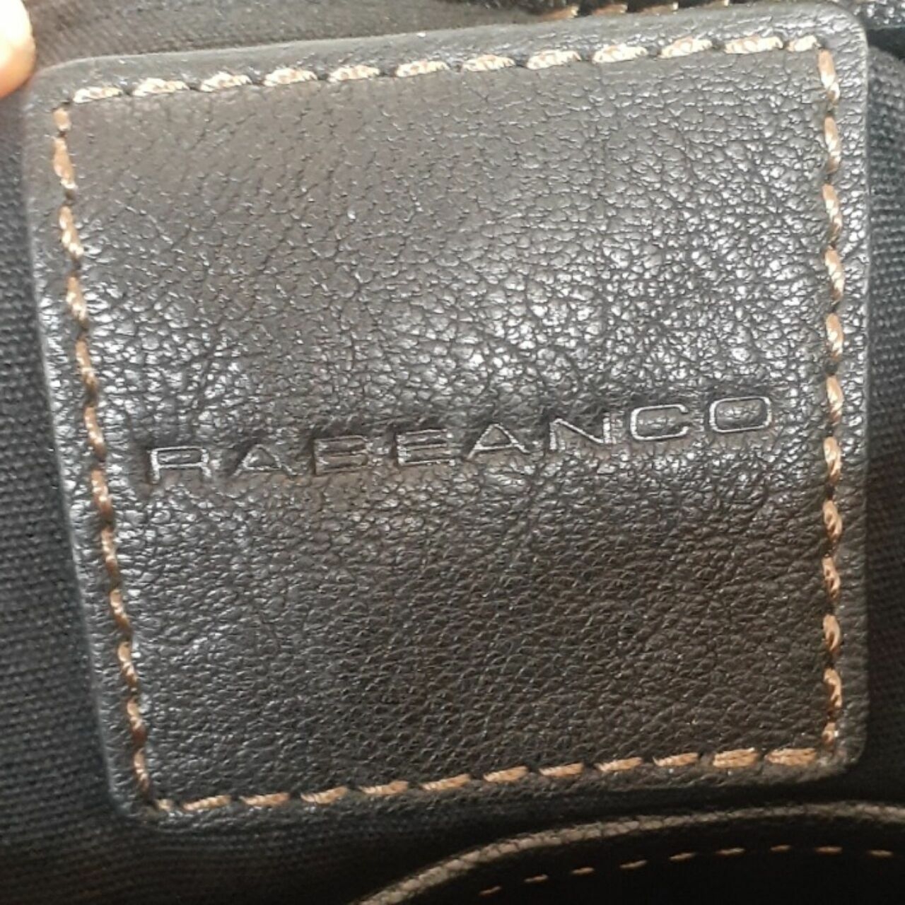 Rabeanco Black Leather Shoulder Bag