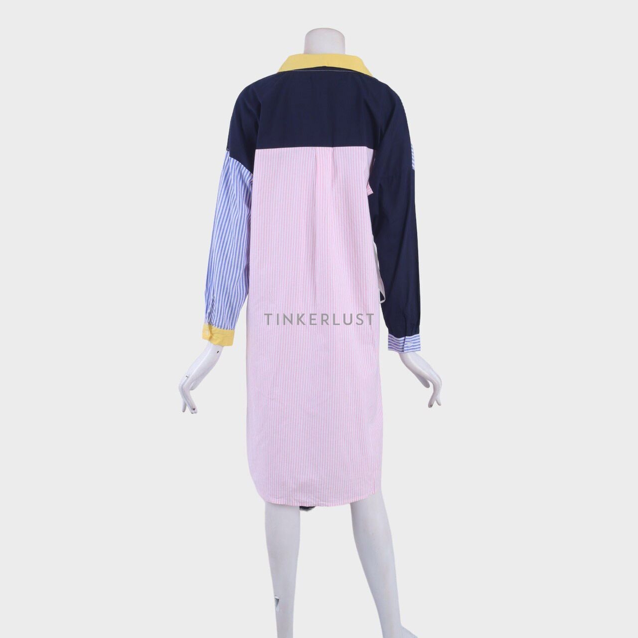 Cotton Ink Multicolour Stripes Assymetric Mini Dress