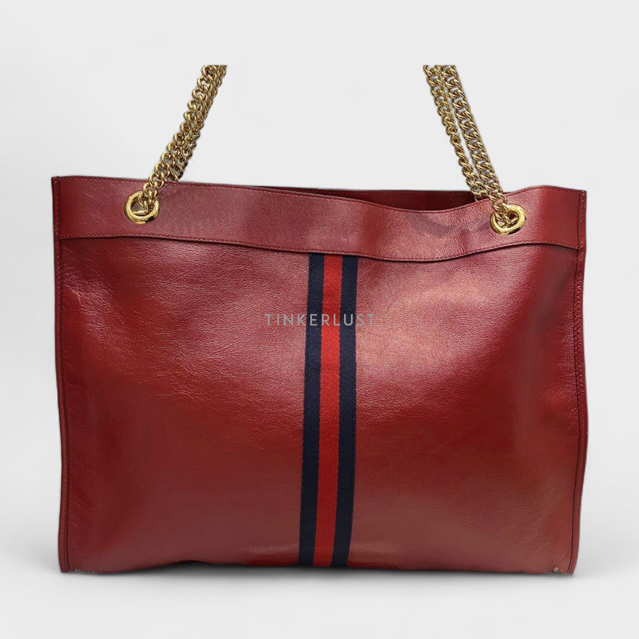 Gucci Rajah Red Leather Tote Bag