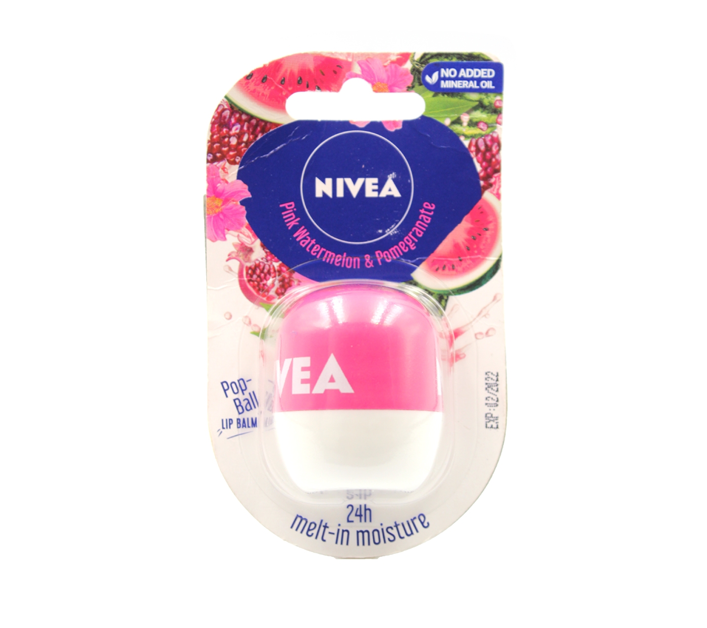 Nivea Pop Ball Lip Balm 24h Melt In Moisture Pink Watermeln & Pomegranate Lips