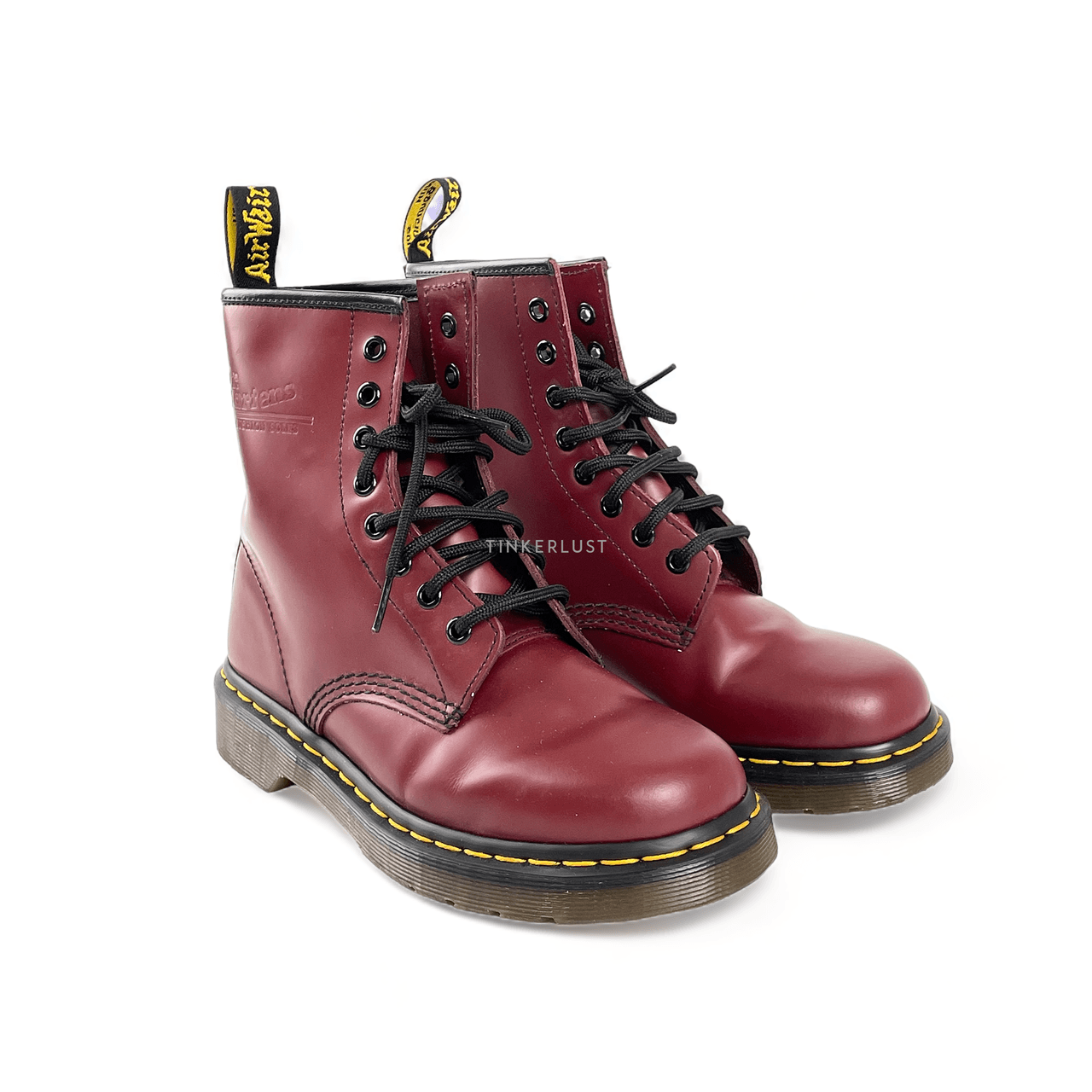 DR MARTENS 1460 8 EYE BOOT - CHERRY RED SMOOTH