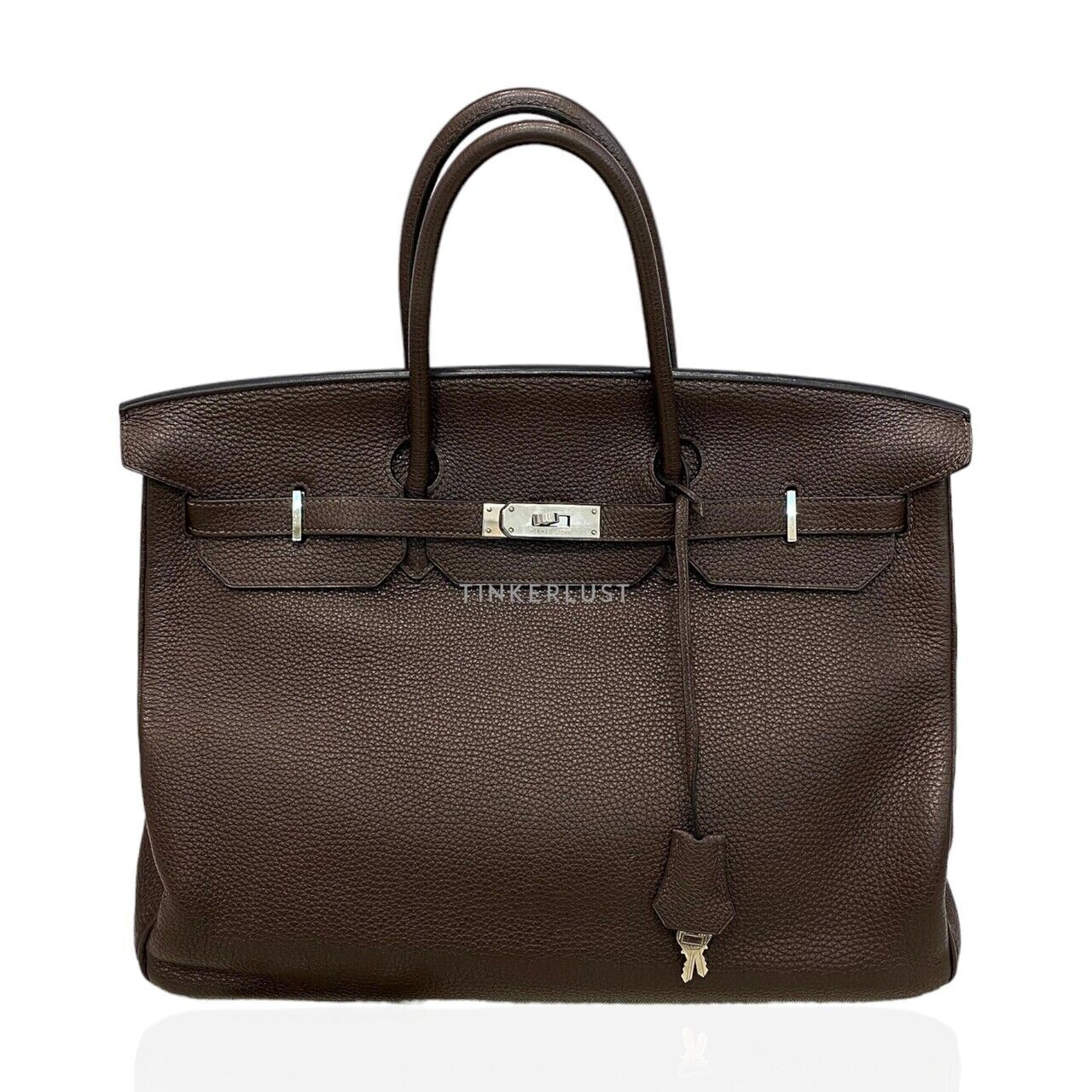 Hermes Birkin 40 Choco Togo PHW #M Handbag