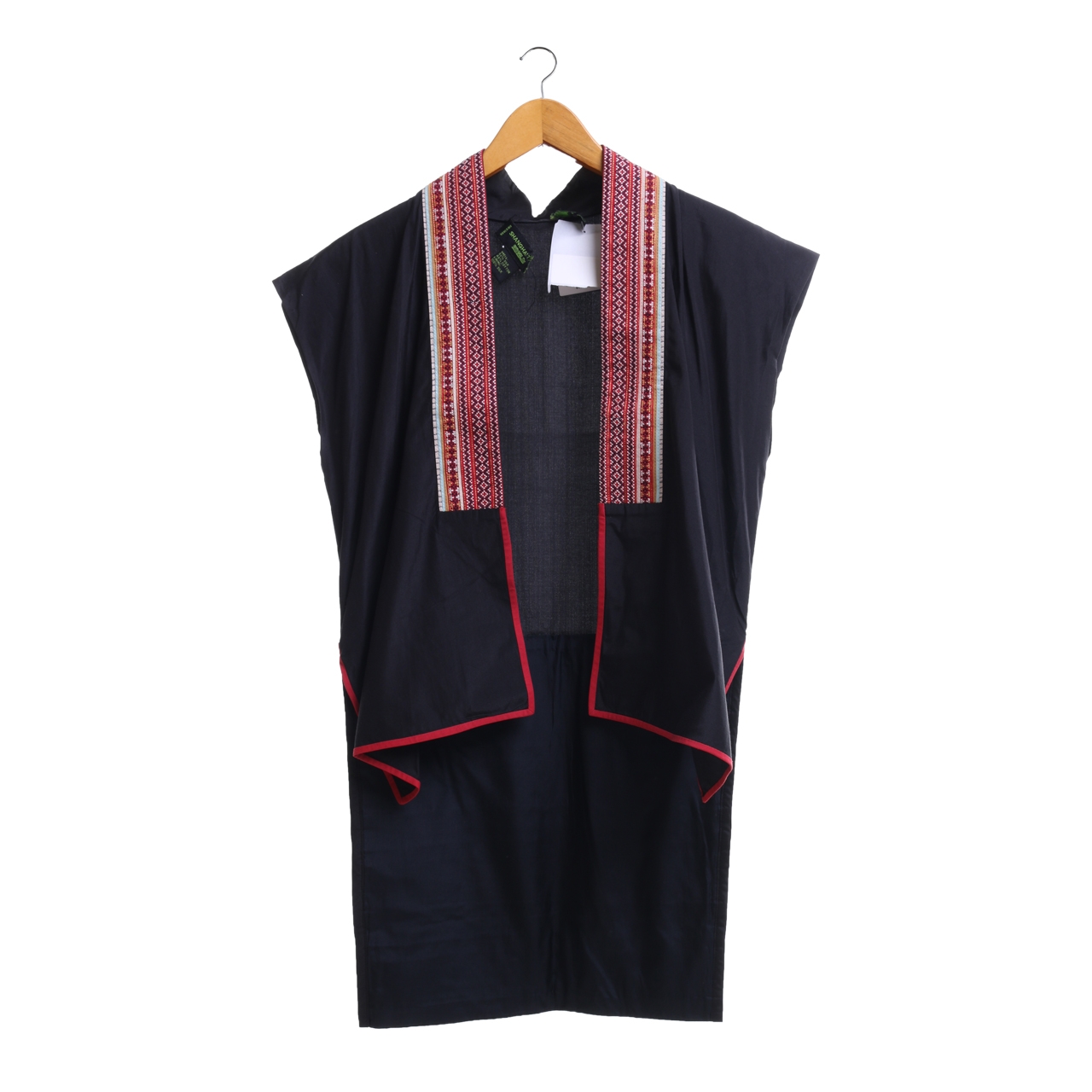 Shanghai Tang Black Assymetric Vest