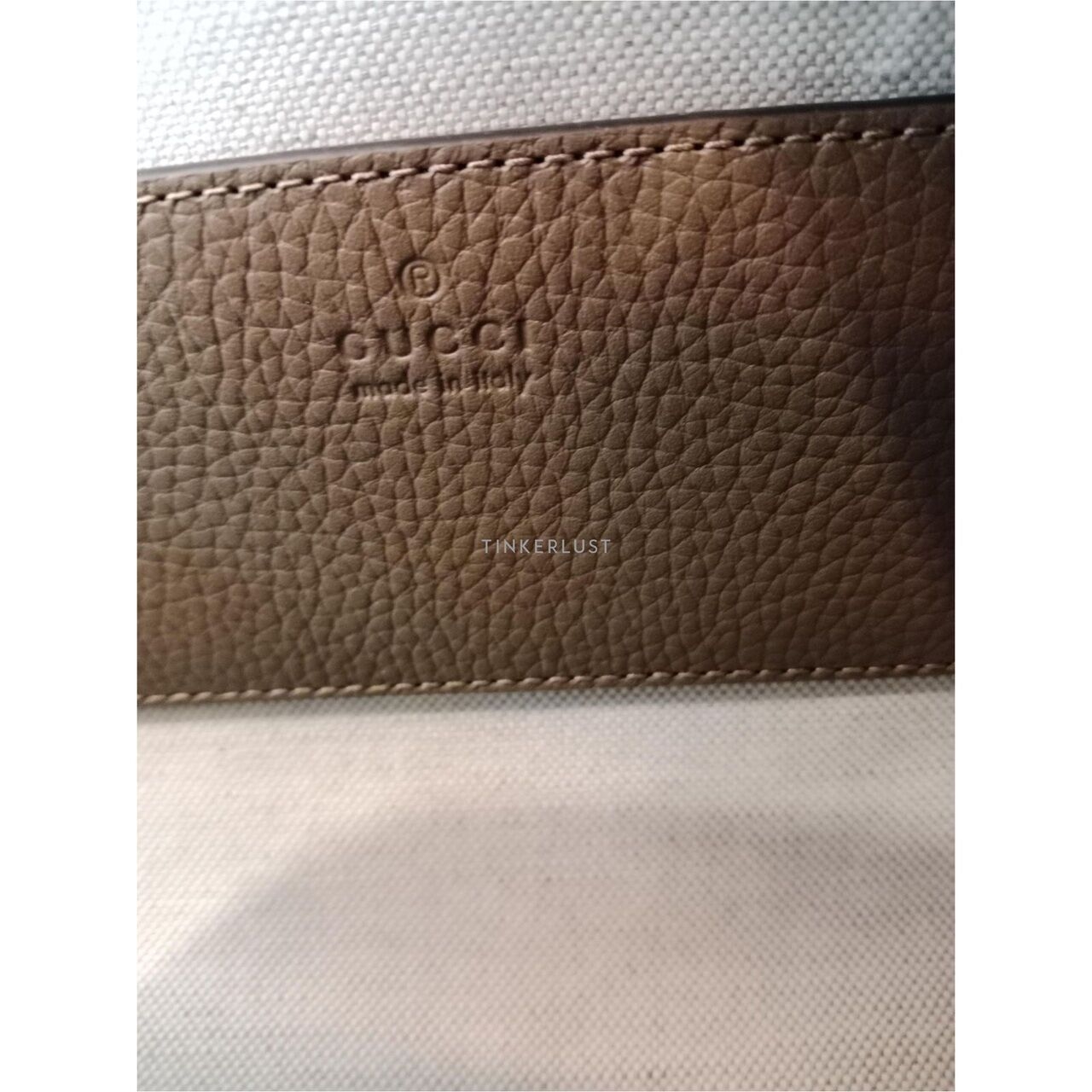 Gucci Jumbo GG Mini Duffle Bag Etoupe Calfskin Satchel