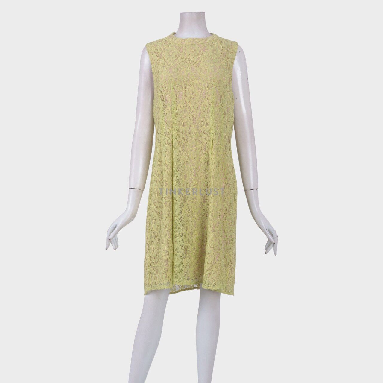 Oasis Yellow Lace Mini Dress