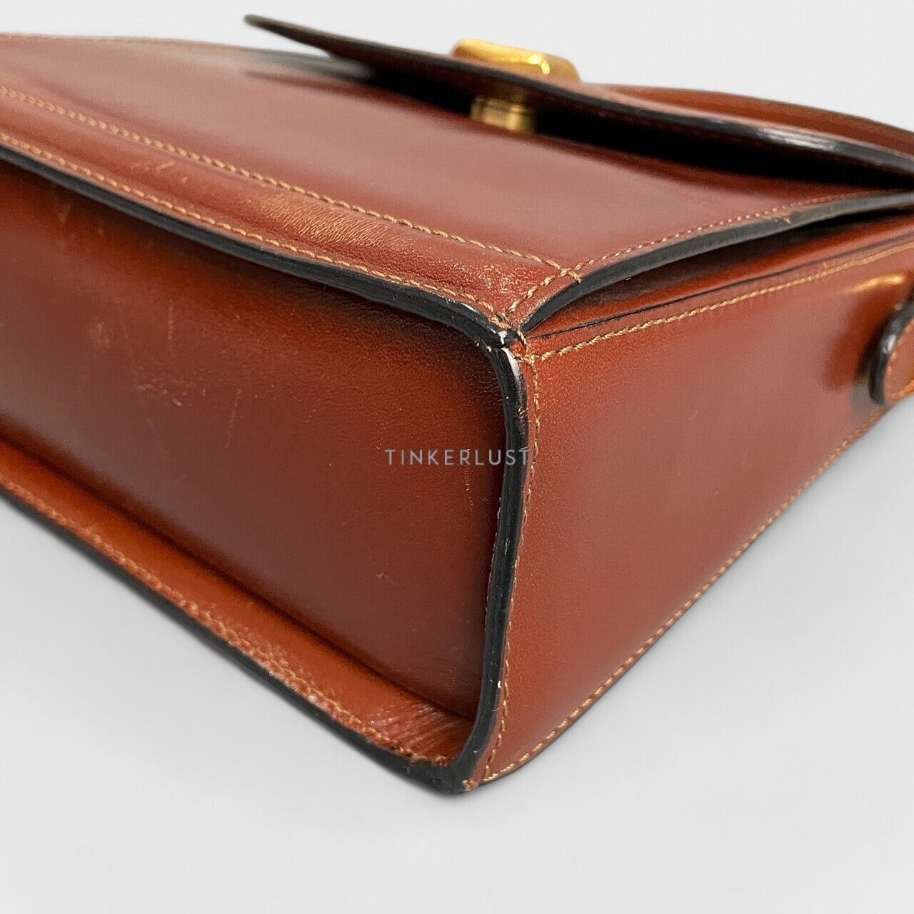 Bally Vintage Brown Leather GHW Handbag