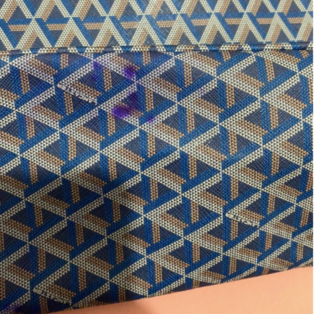 Lancaster Blue Geometric Tote Bag