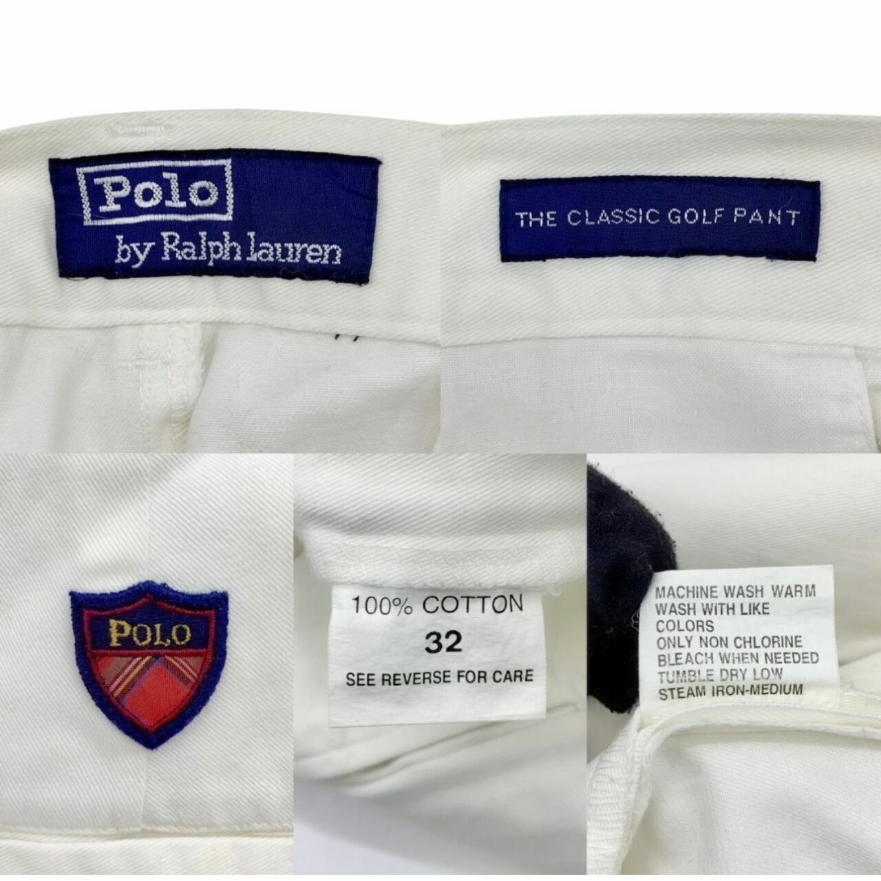 Polo By Ralph Lauren White Classic Golf Pants