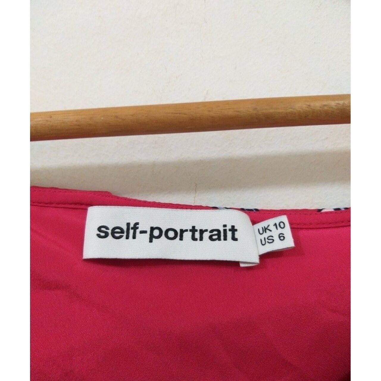 Self Portrait Red Print Flounce Top
