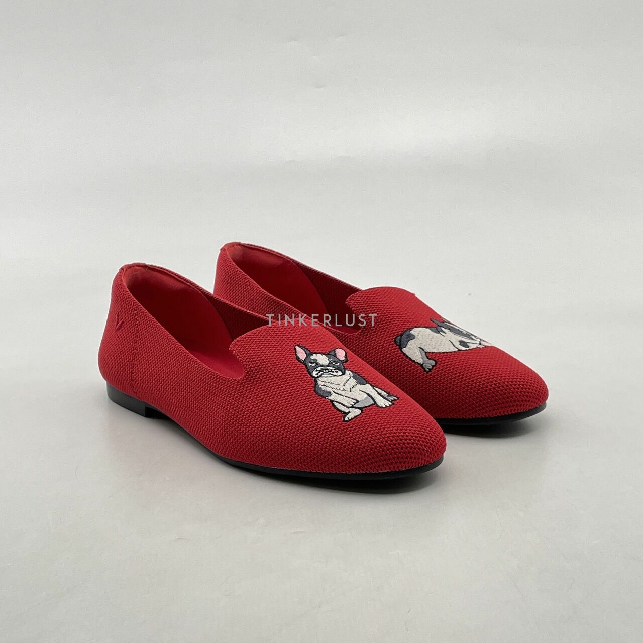 Vivaia Audre Ruby Red French Bulldog Flats