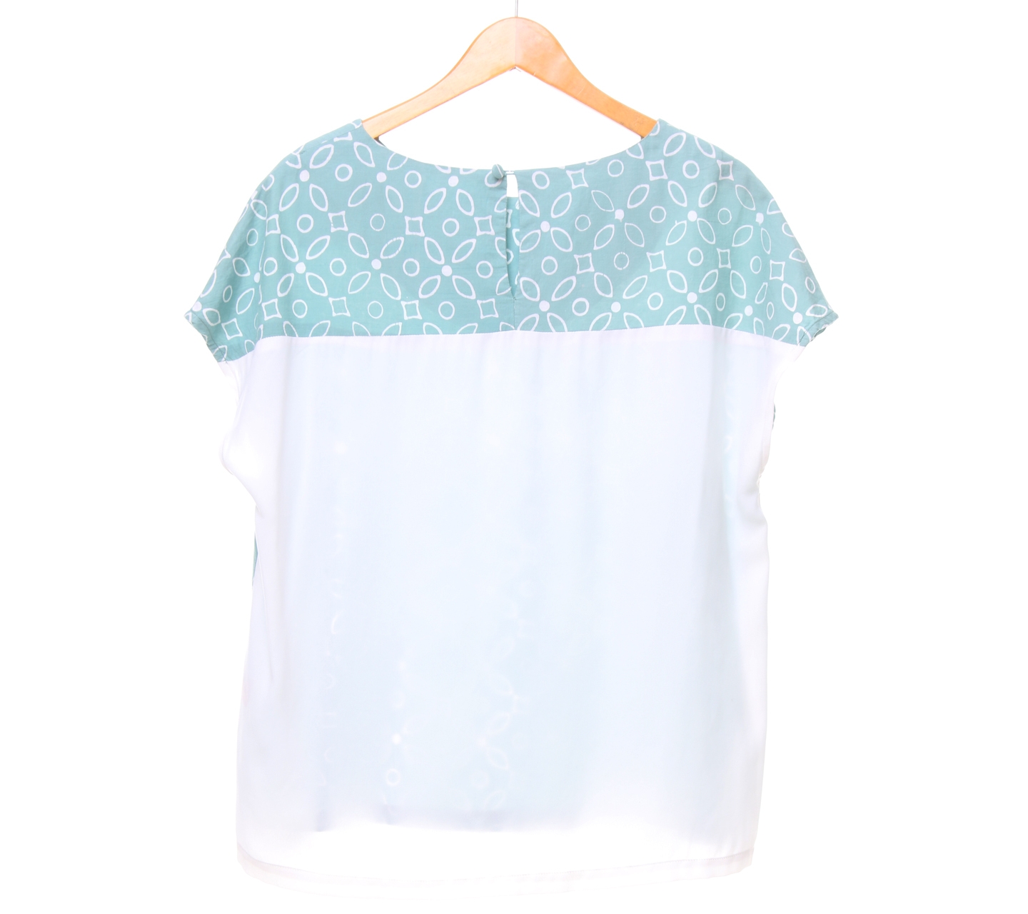Geulis Green And White Blouse