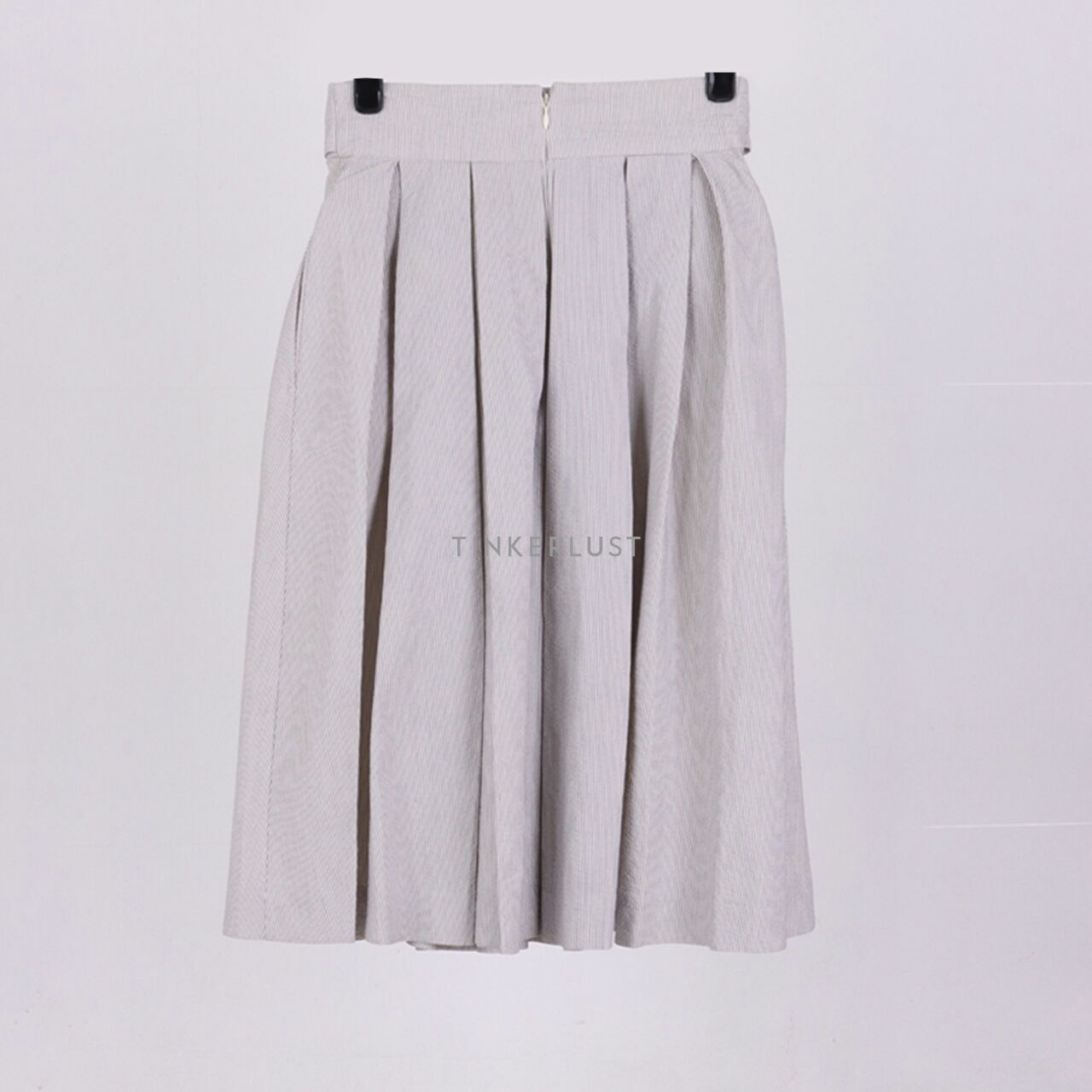 Hache Black & White Stripes Midi Skirt
