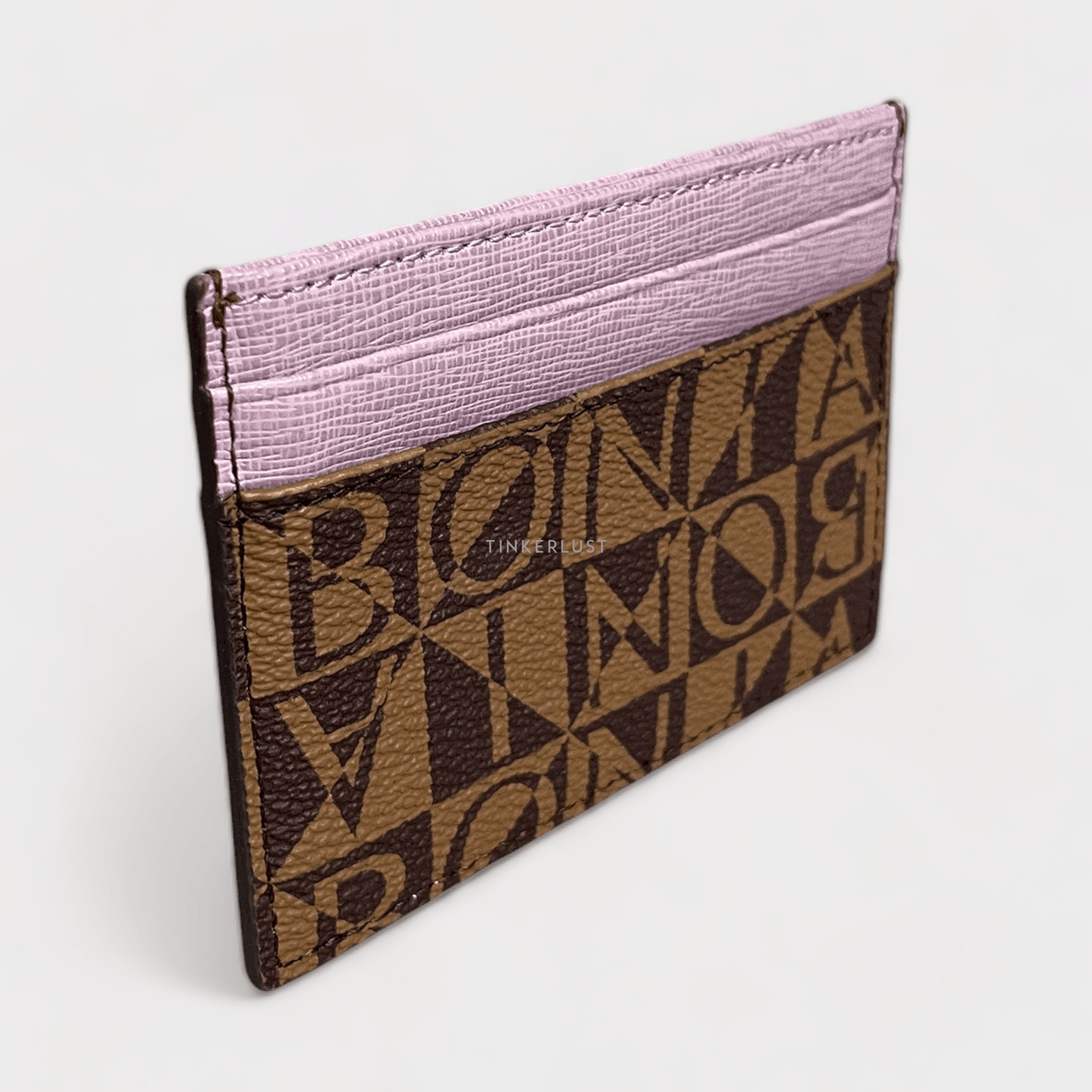 Bonia Brown & Lilac Card Holder