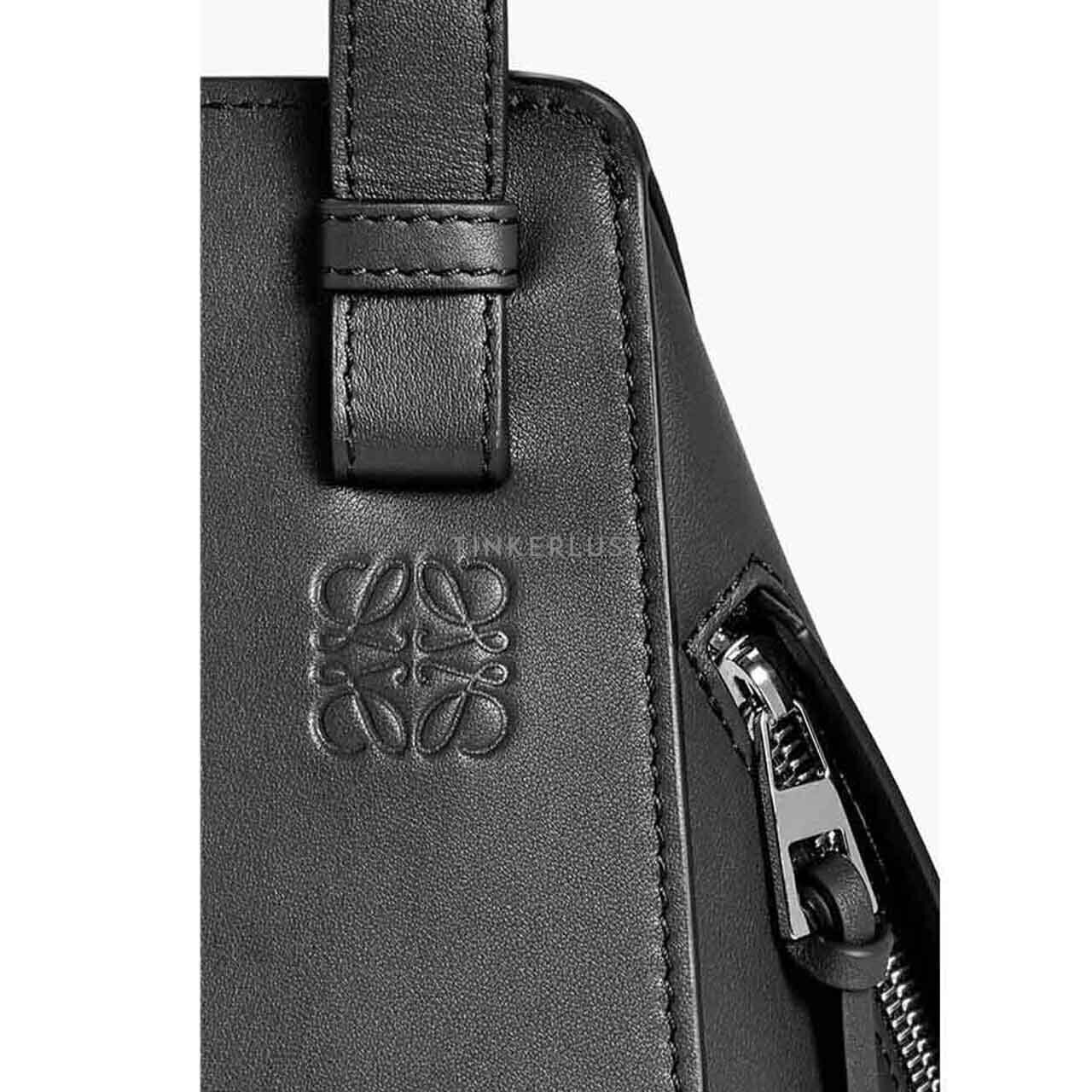 Loewe Hammock Compact Bag in Black Classic Calfskin Satchel